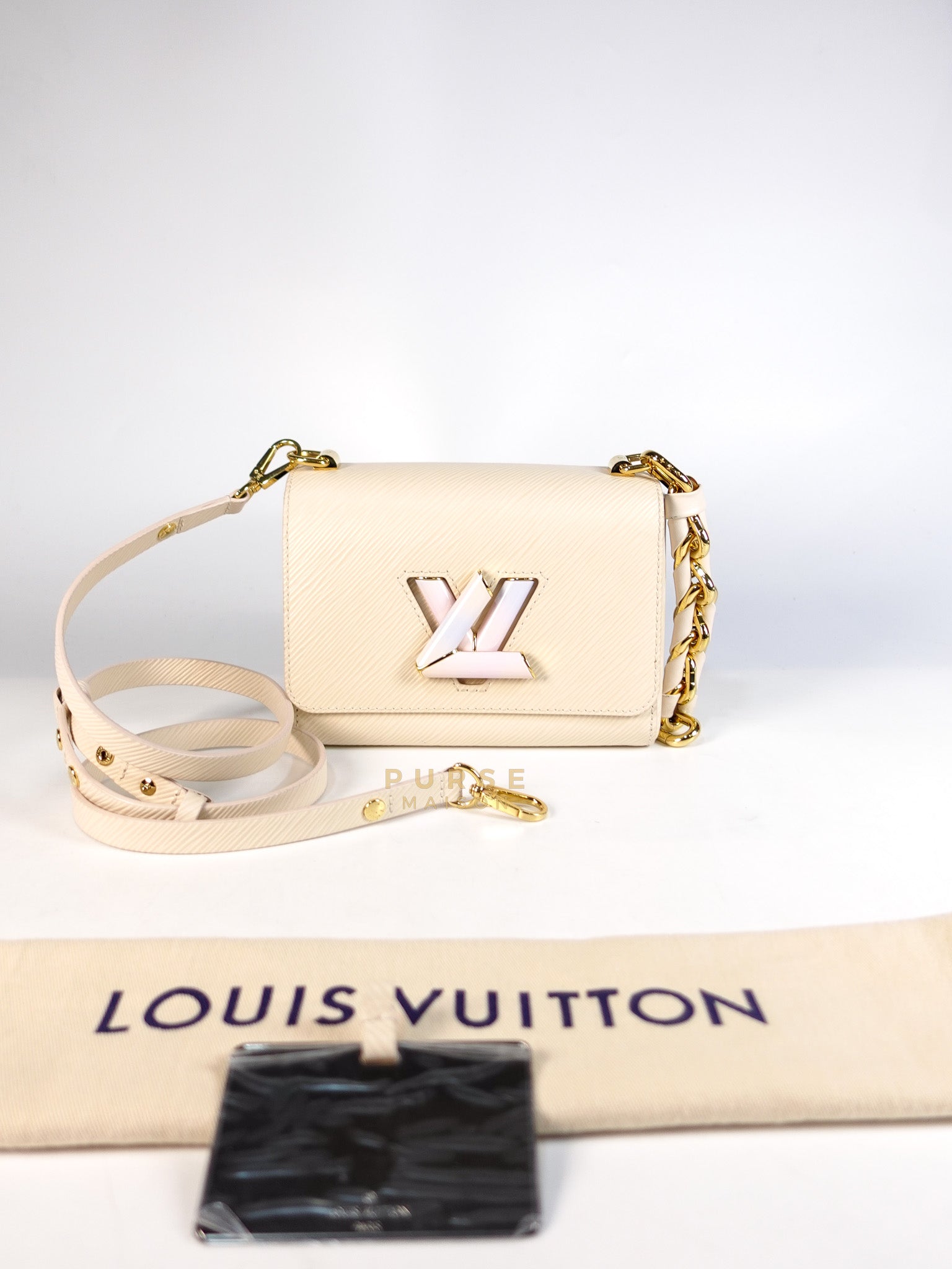 Twist PM Bag in Cream Epi Leather (Microchip) | Purse Maison Luxury Bags Shop