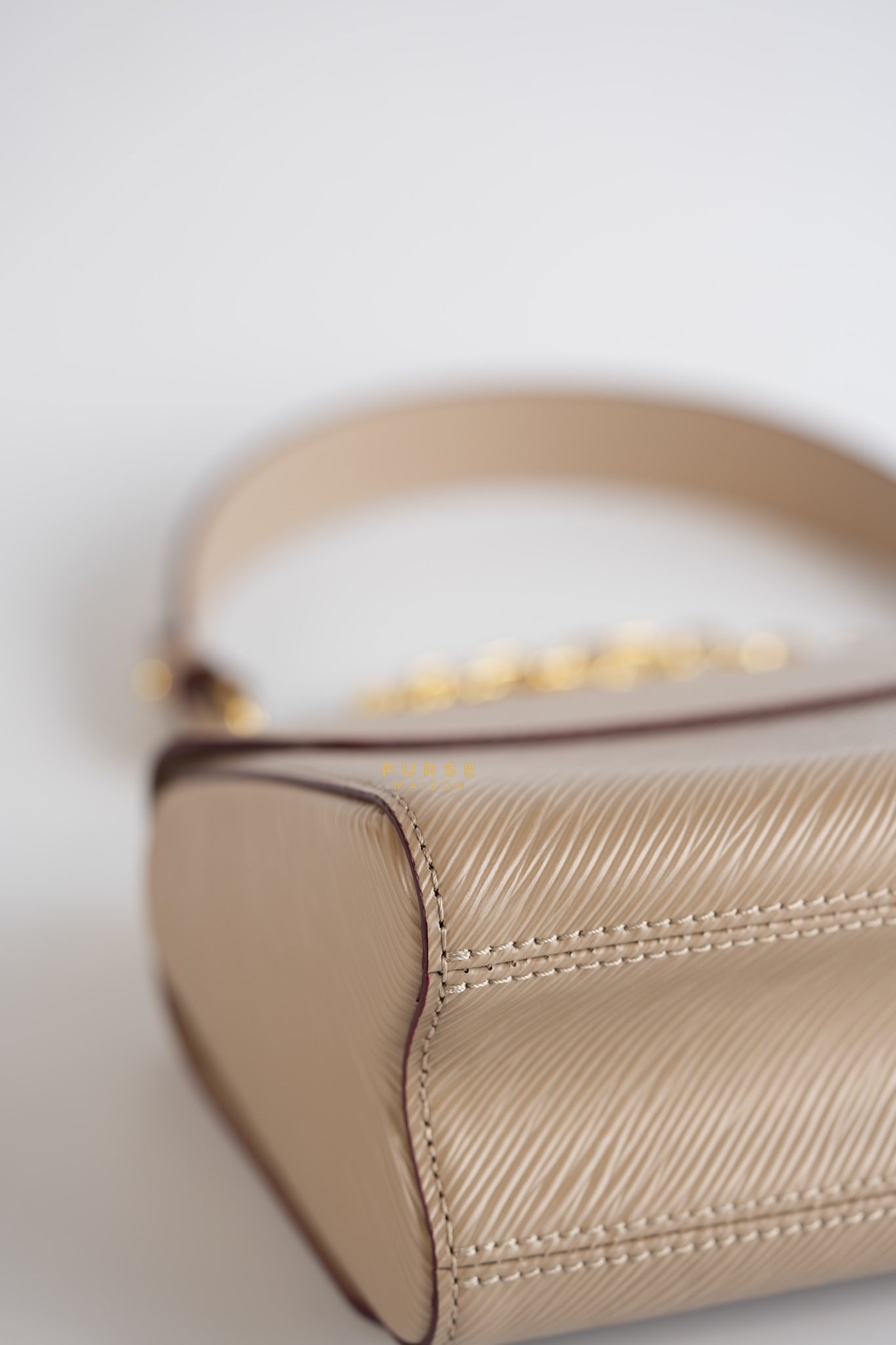 Twist PM Galet Epi Leather in Gold Hardware (Microchip) | Purse Maison Luxury Bags Shop