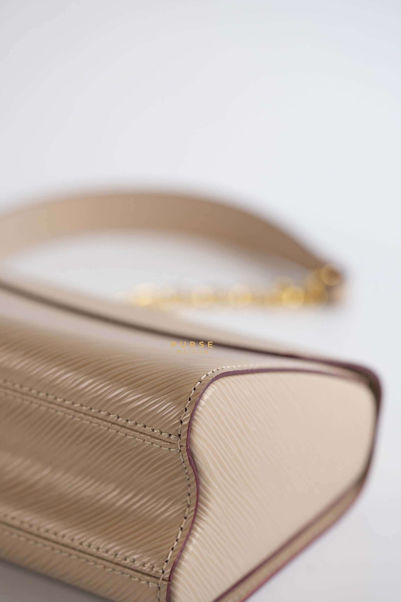 Twist PM Galet Epi Leather in Gold Hardware (Microchip) | Purse Maison Luxury Bags Shop