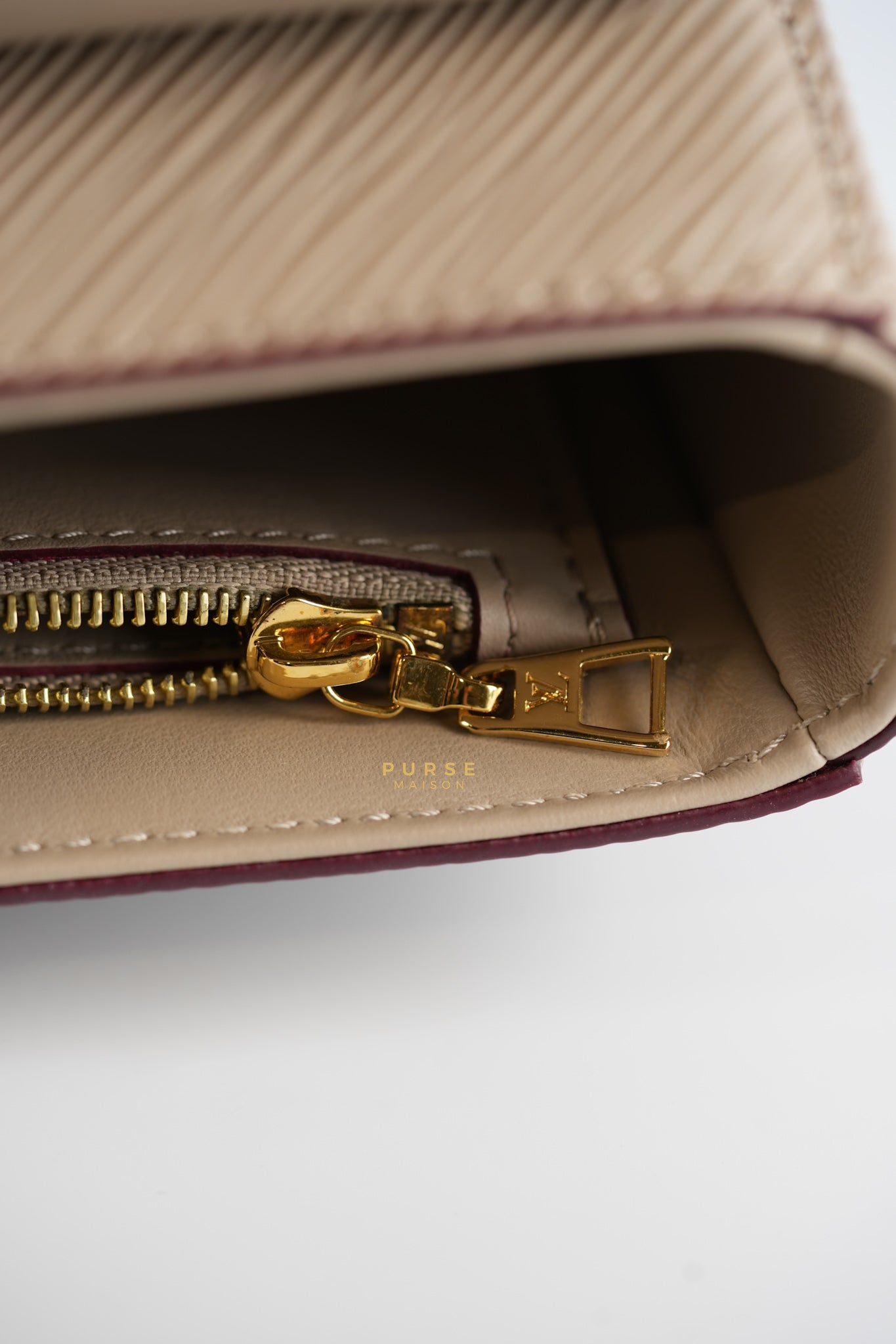 Twist PM Galet Epi Leather in Gold Hardware (Microchip) | Purse Maison Luxury Bags Shop