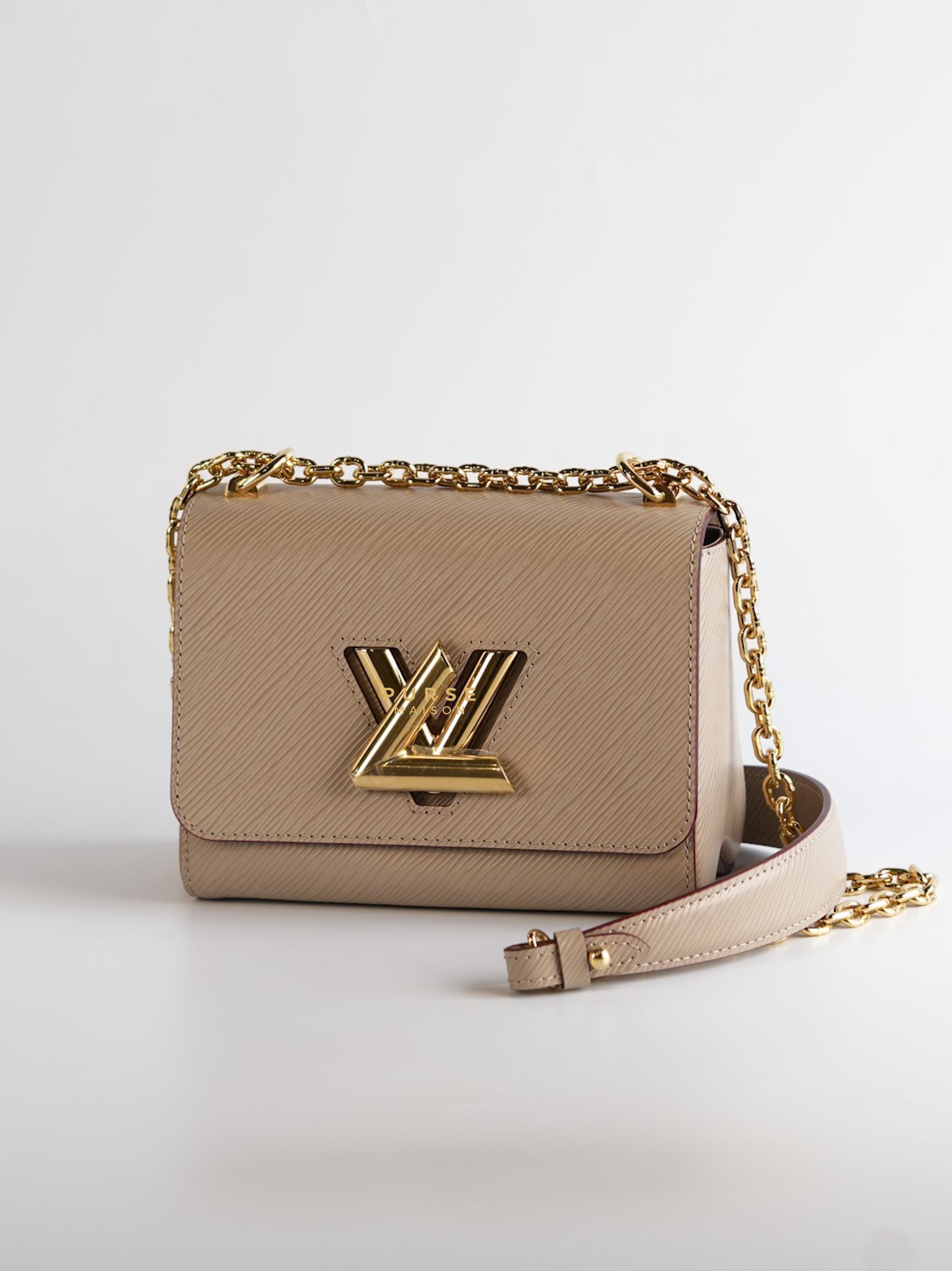 Twist PM Galet Epi Leather in Gold Hardware (Microchip) | Purse Maison Luxury Bags Shop