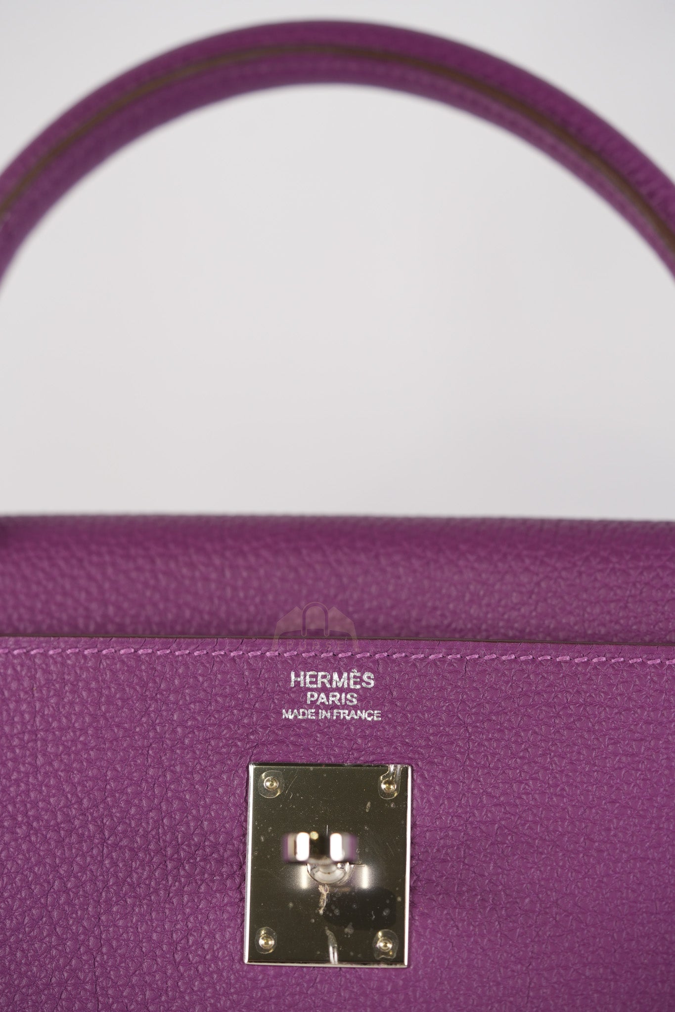 Kelly 32 Retourne in Anemone Togo Leather Palladium Hardware Stamp R Square(2014)