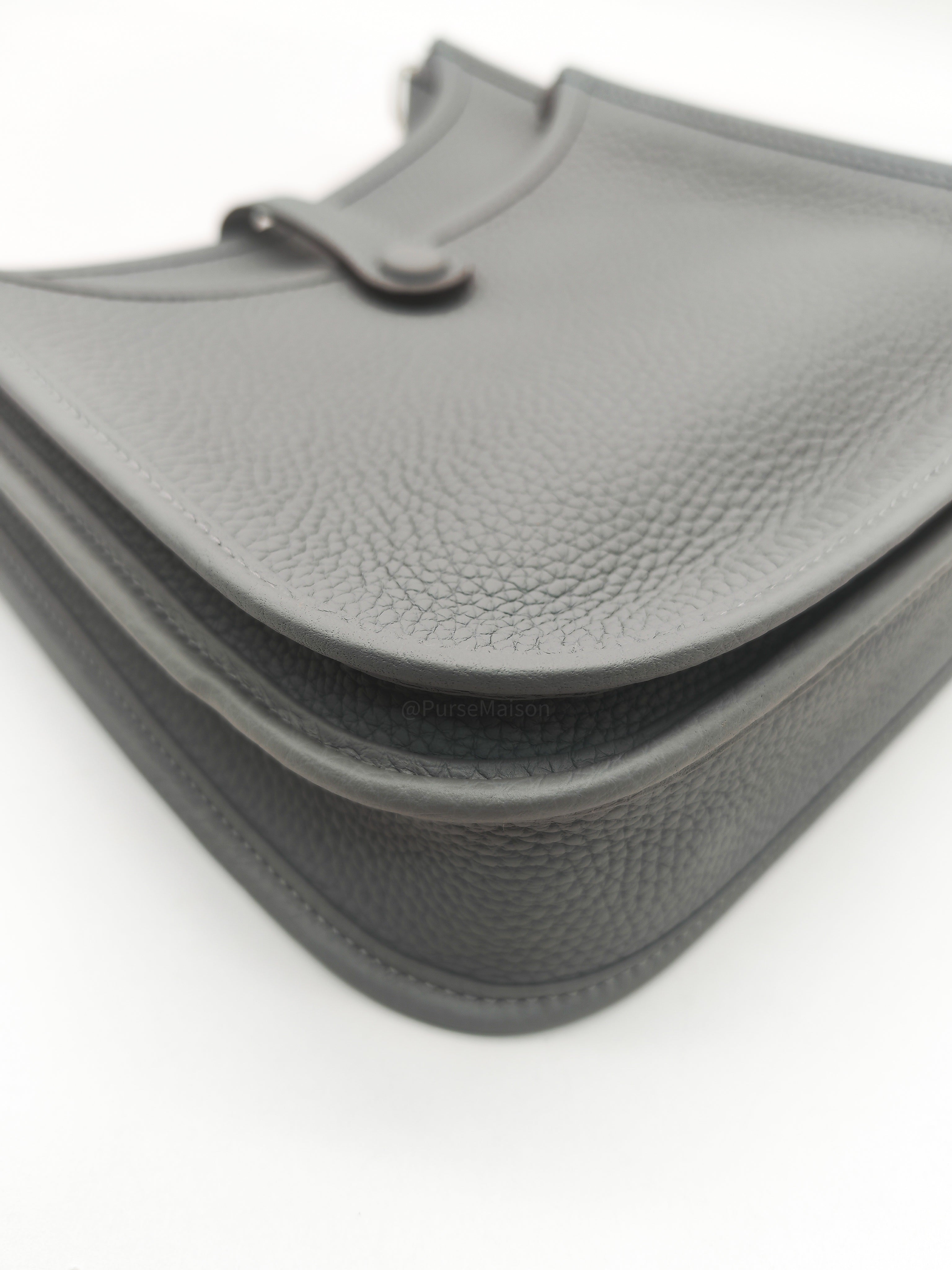 Hermes Evelyn 23 in Gris Patin Taurillon Clemence Leather Palladium Hardware Stamp G(2026)