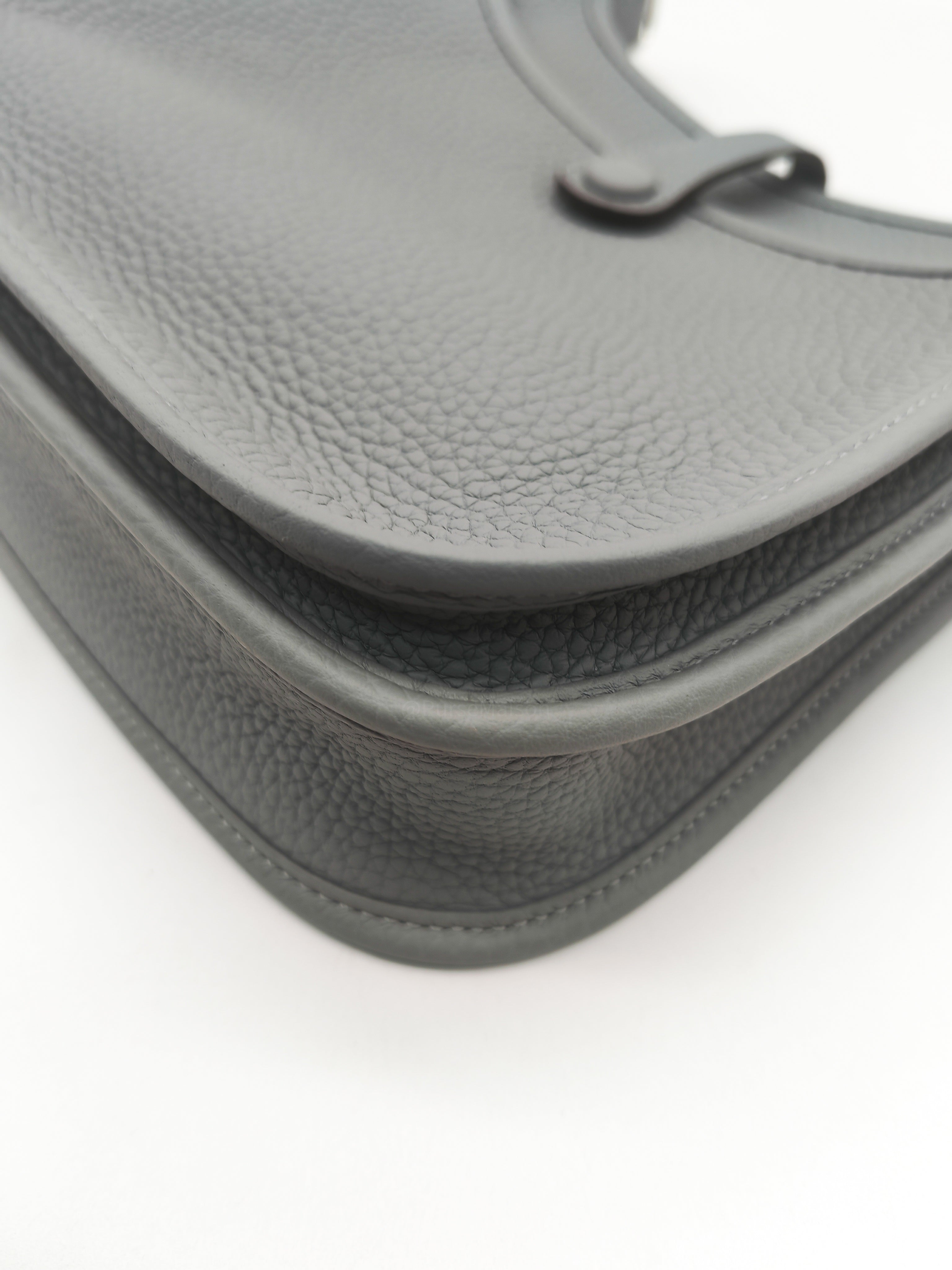 Hermes Evelyn 23 in Gris Patin Taurillon Clemence Leather Palladium Hardware Stamp G(2026)