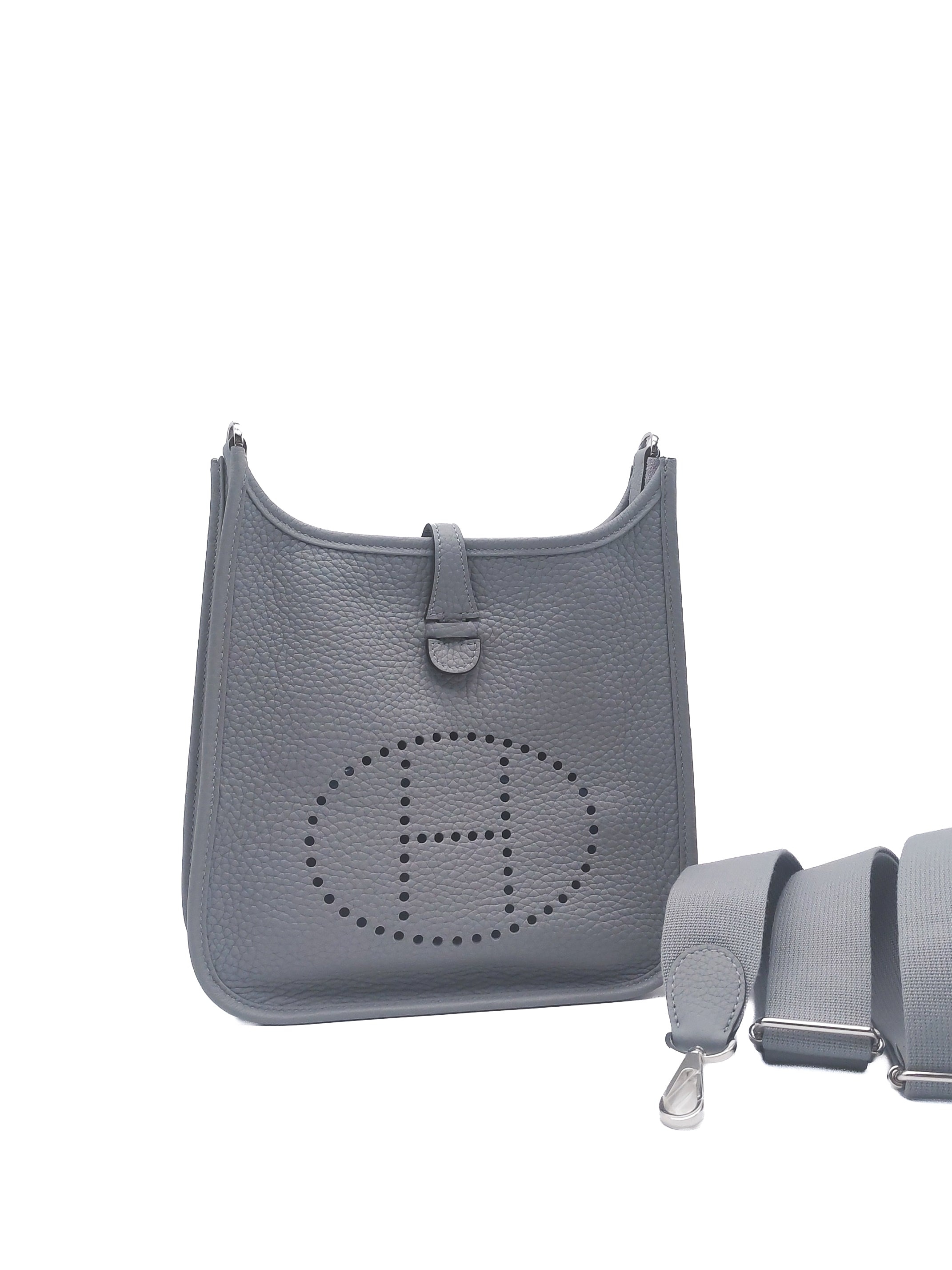 Hermes Evelyn 23 in Gris Patin Taurillon Clemence Leather Palladium Hardware Stamp G(2026)