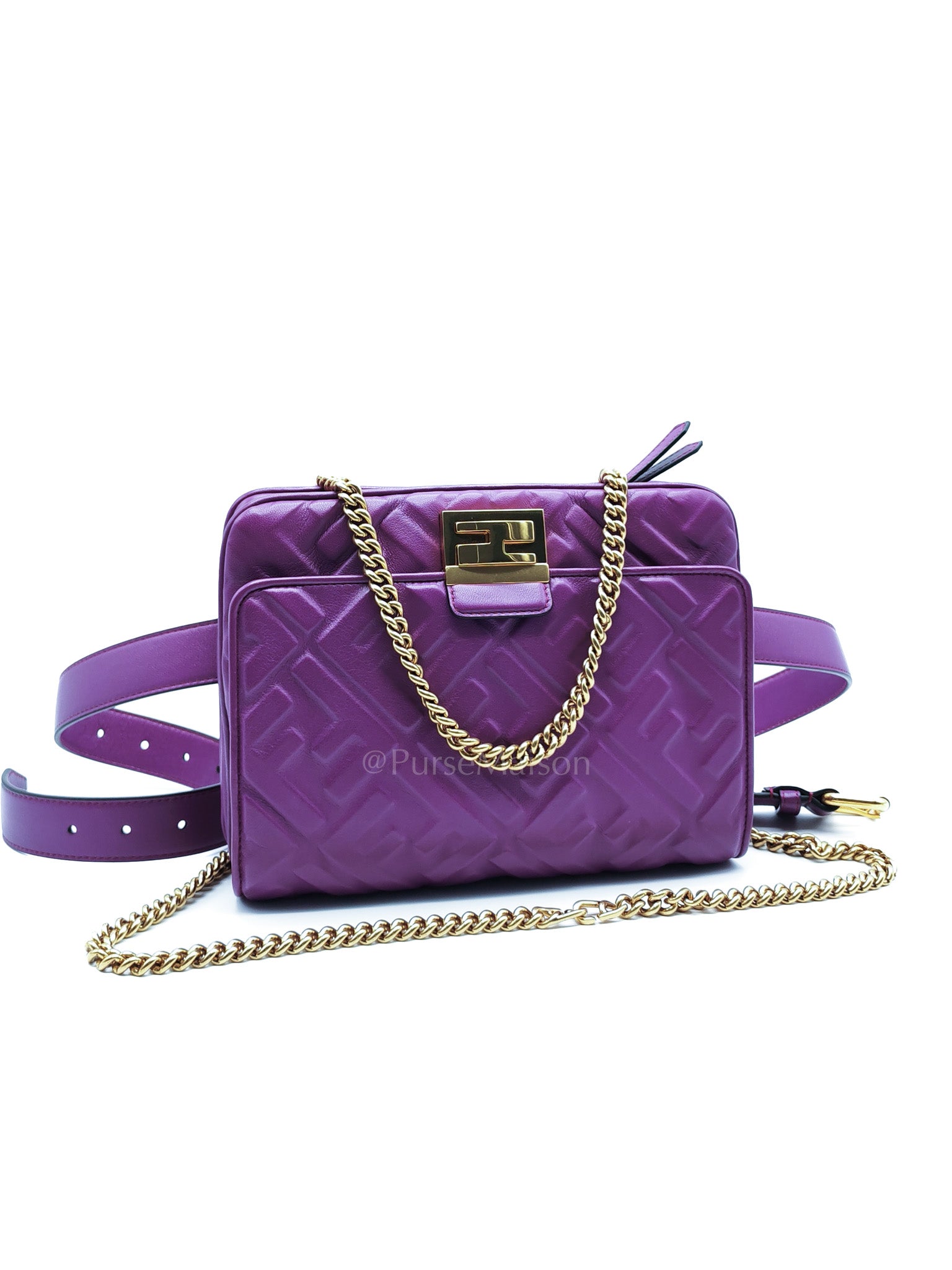 Upside Down Belt Bag in Nappa Zucca Embossed | Purse Maison Luxury Bags Shop