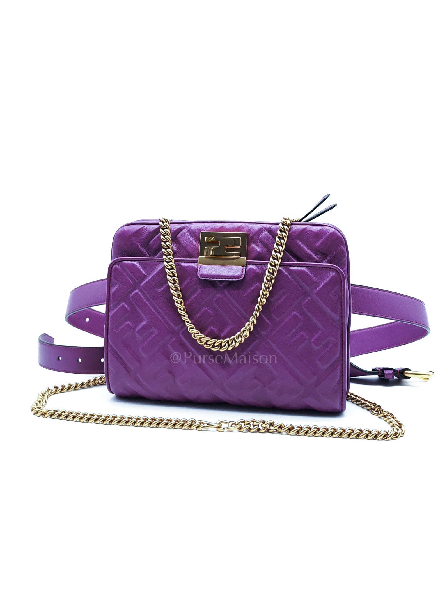 Upside Down Belt Bag in Nappa Zucca Embossed | Purse Maison Luxury Bags Shop