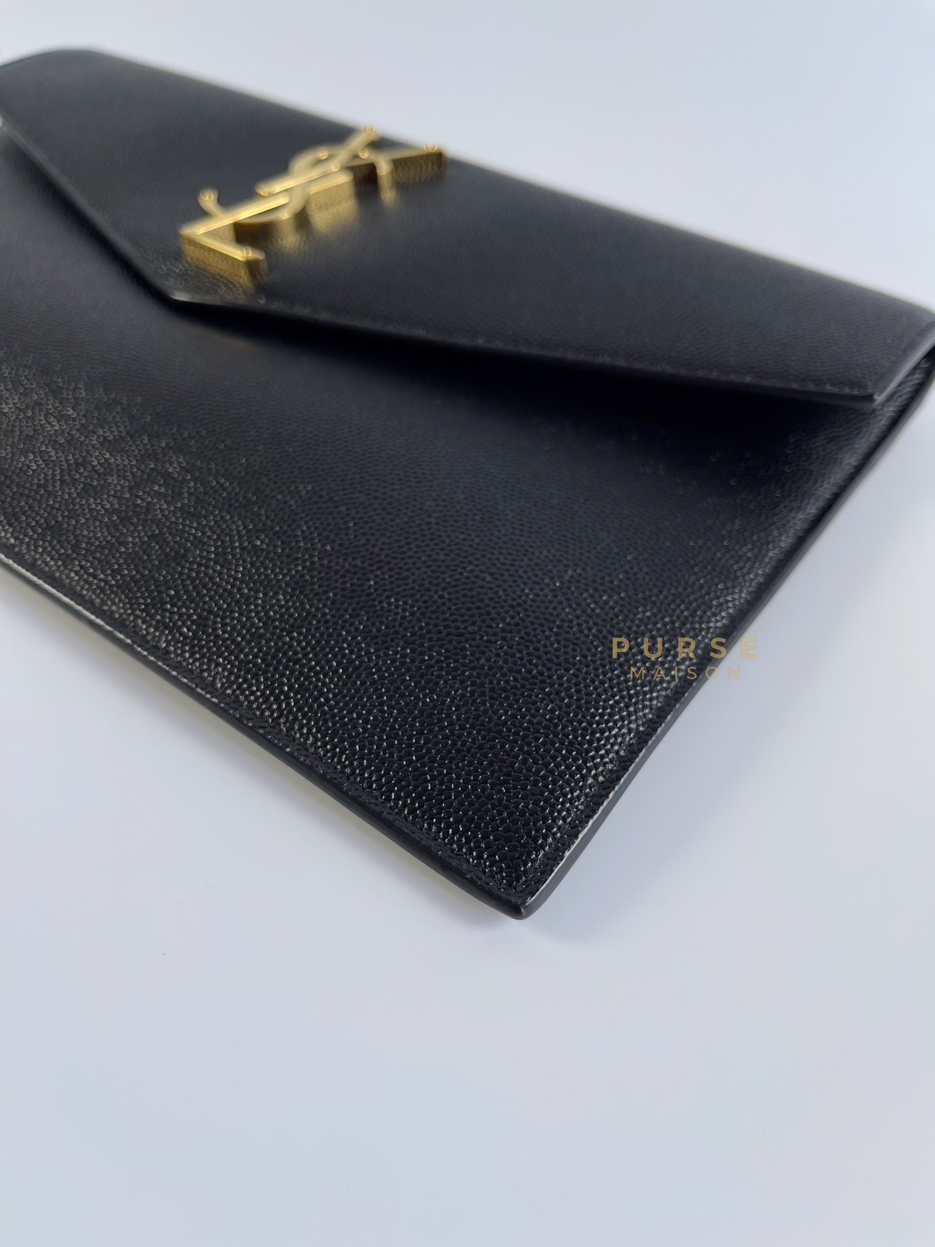 Uptown Pouch Black in Grain de Poudre Monogram | Purse Maison Luxury Bags Shop