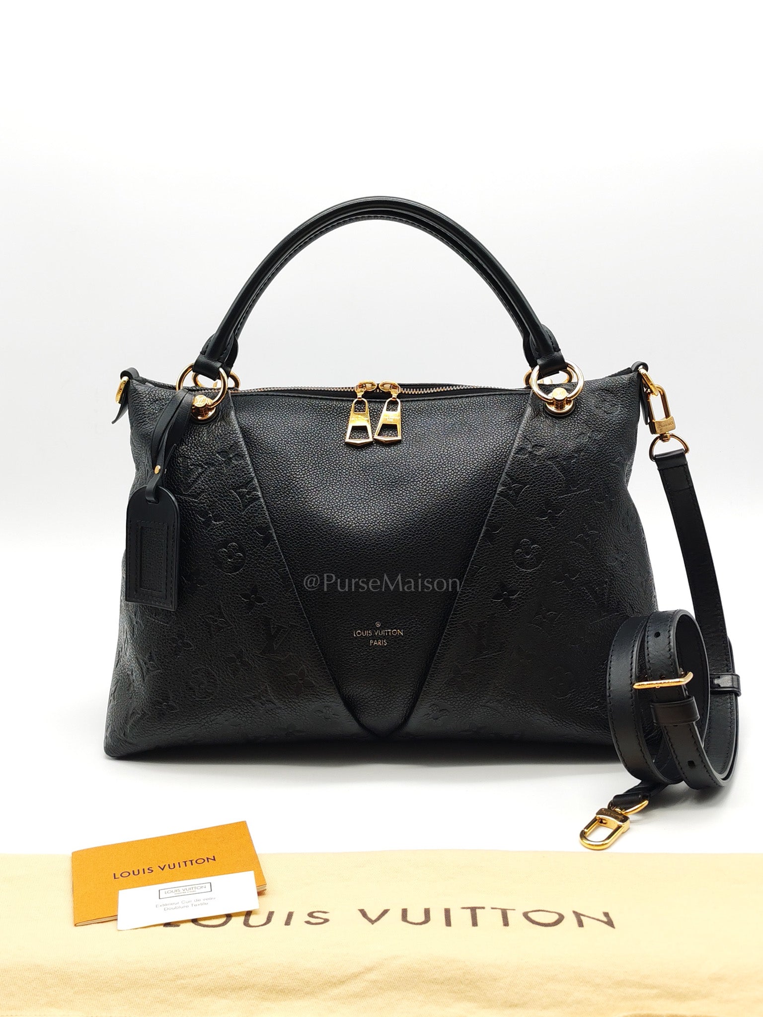 V Tote MM in Embossed Monogram Empreinte Leather & Gold Hardware (Datecode: CA3189) | Purse Maison Luxury Bags Shop