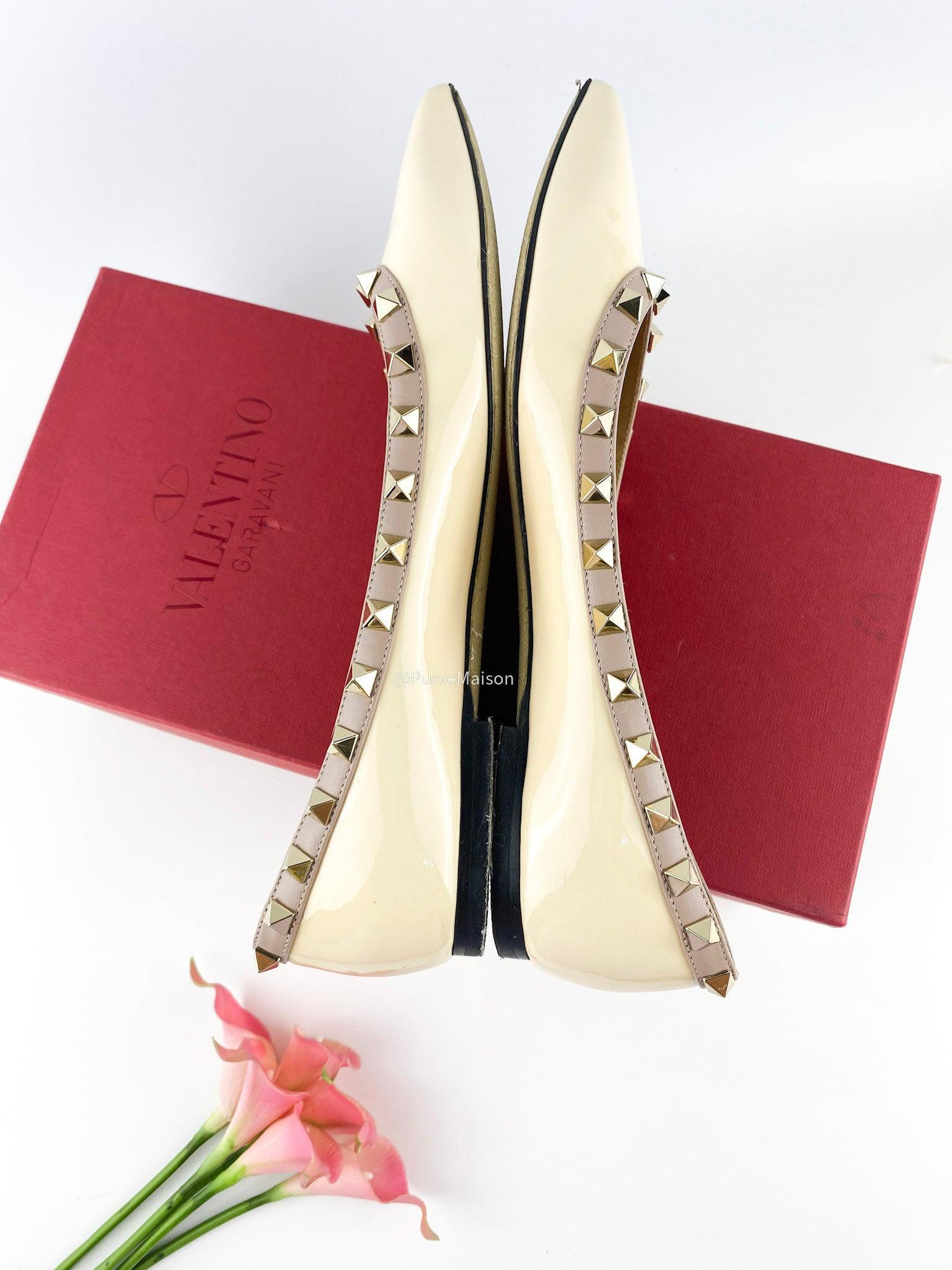 Valentino Garavani Rock Stud Ballerina Shoes Size 37 1/2 EUR