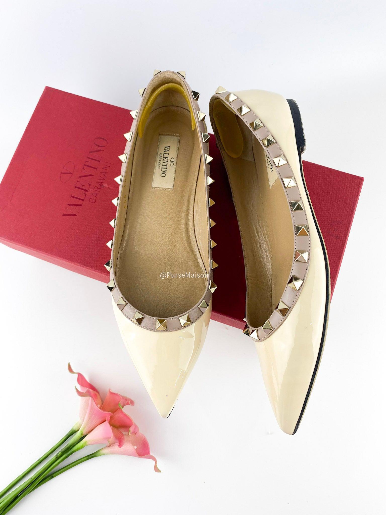 Valentino Garavani Rock Stud Ballerina Shoes Size 37 1/2 EUR