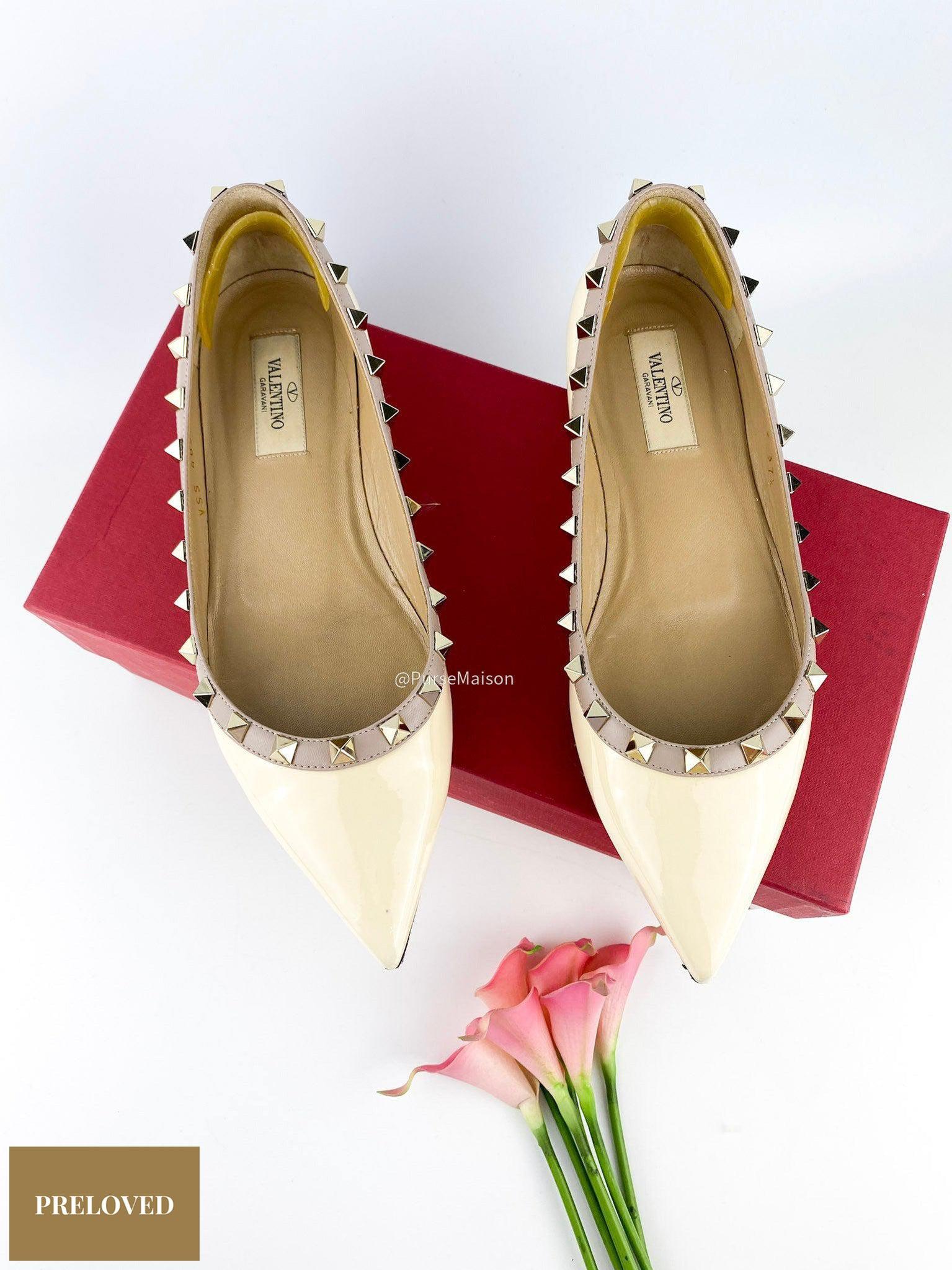 Valentino Garavani Rock Stud Ballerina Shoes Size 37 1/2 EUR