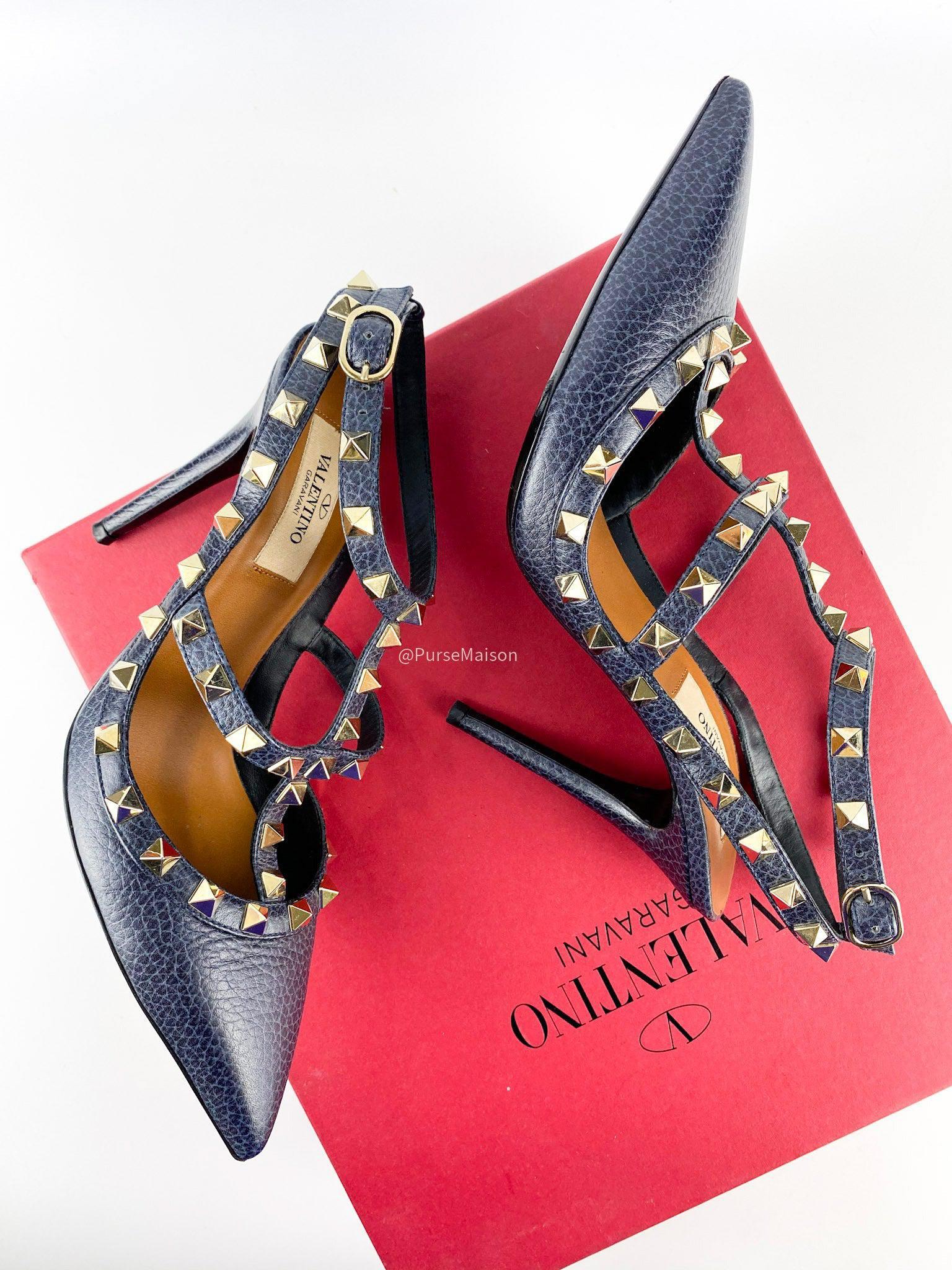 Valentino Garavani Rockstud High heels Ankle Strap size 37EU (24.5cm)