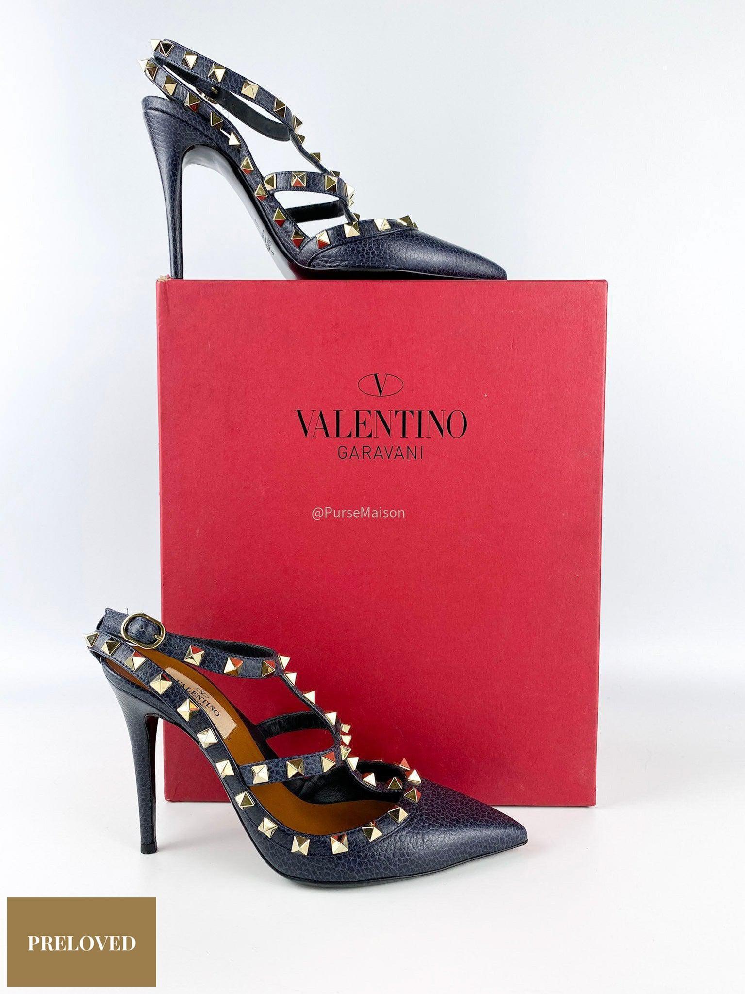 Valentino Garavani Rockstud High heels Ankle Strap size 37EU