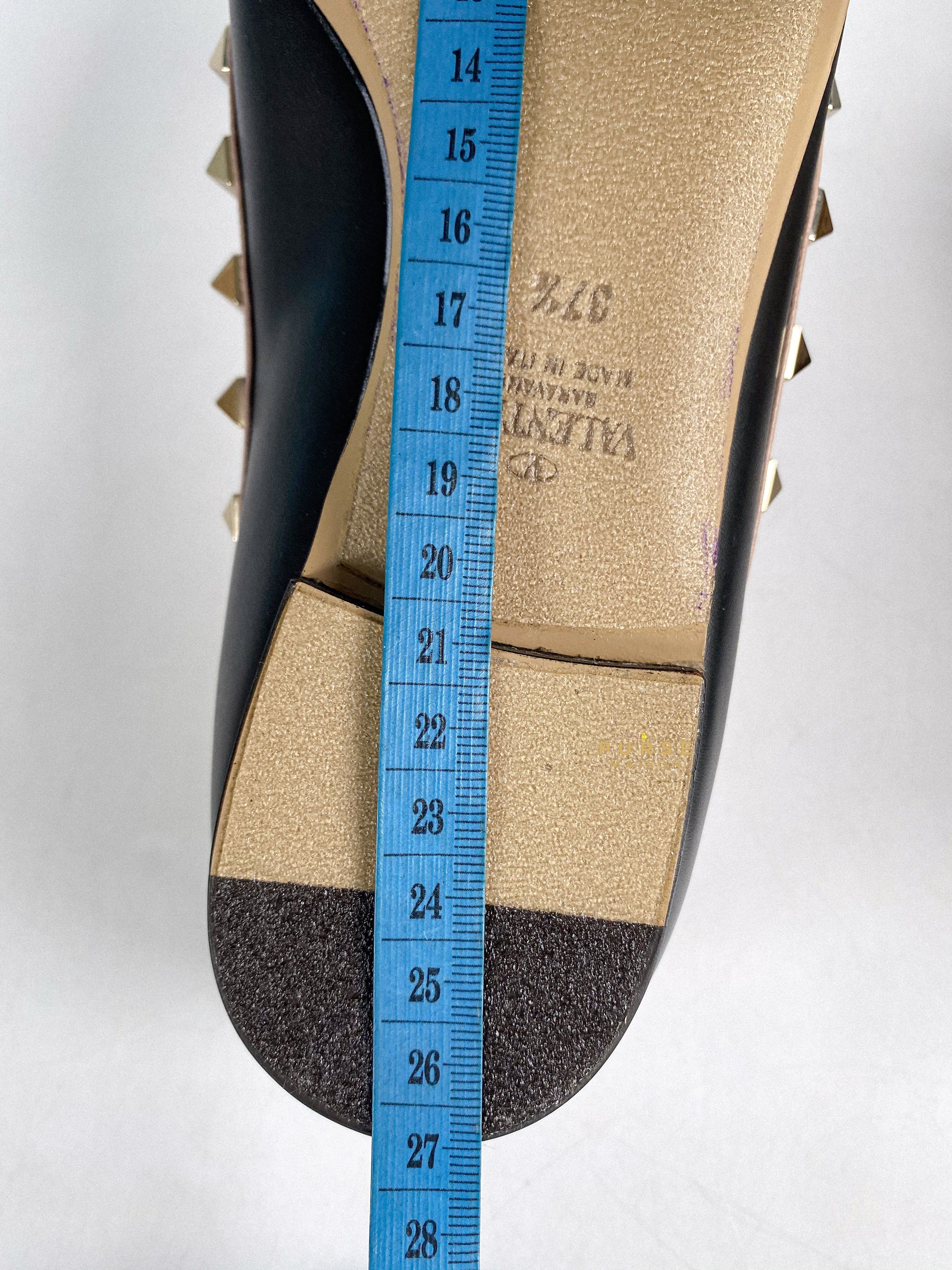 Valentino Rockstud Ballerina Flat Shoes Size 37.5 EU (25cm)
