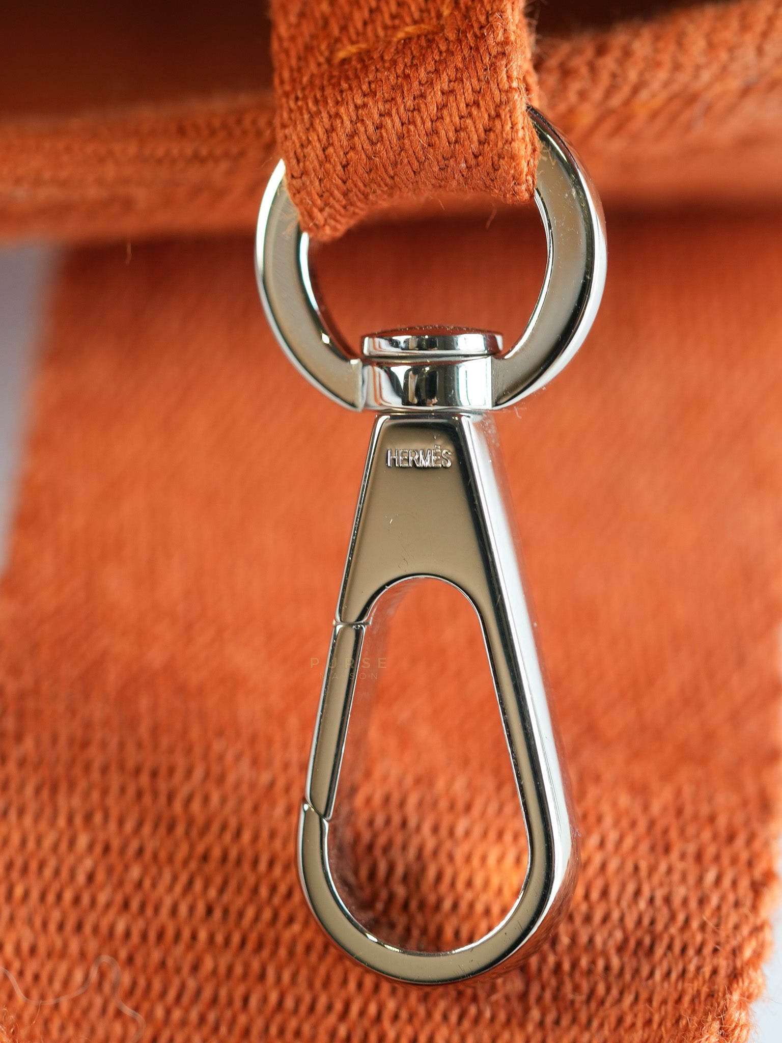 Valparaiso in Orange Canvas and Palladium Hardware | Purse Maison Luxury Bags Shop
