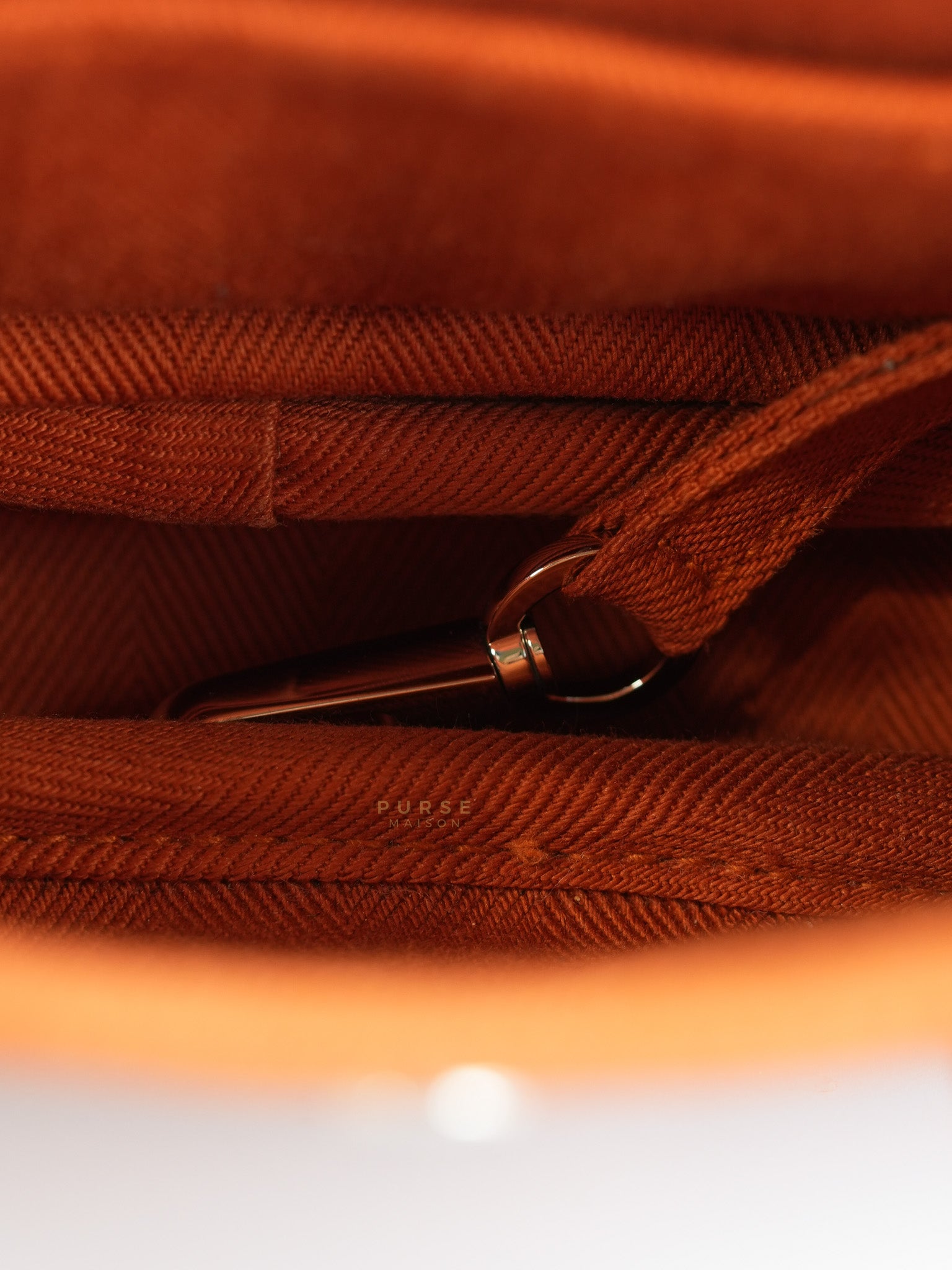 Valparaiso in Orange Canvas and Palladium Hardware | Purse Maison Luxury Bags Shop