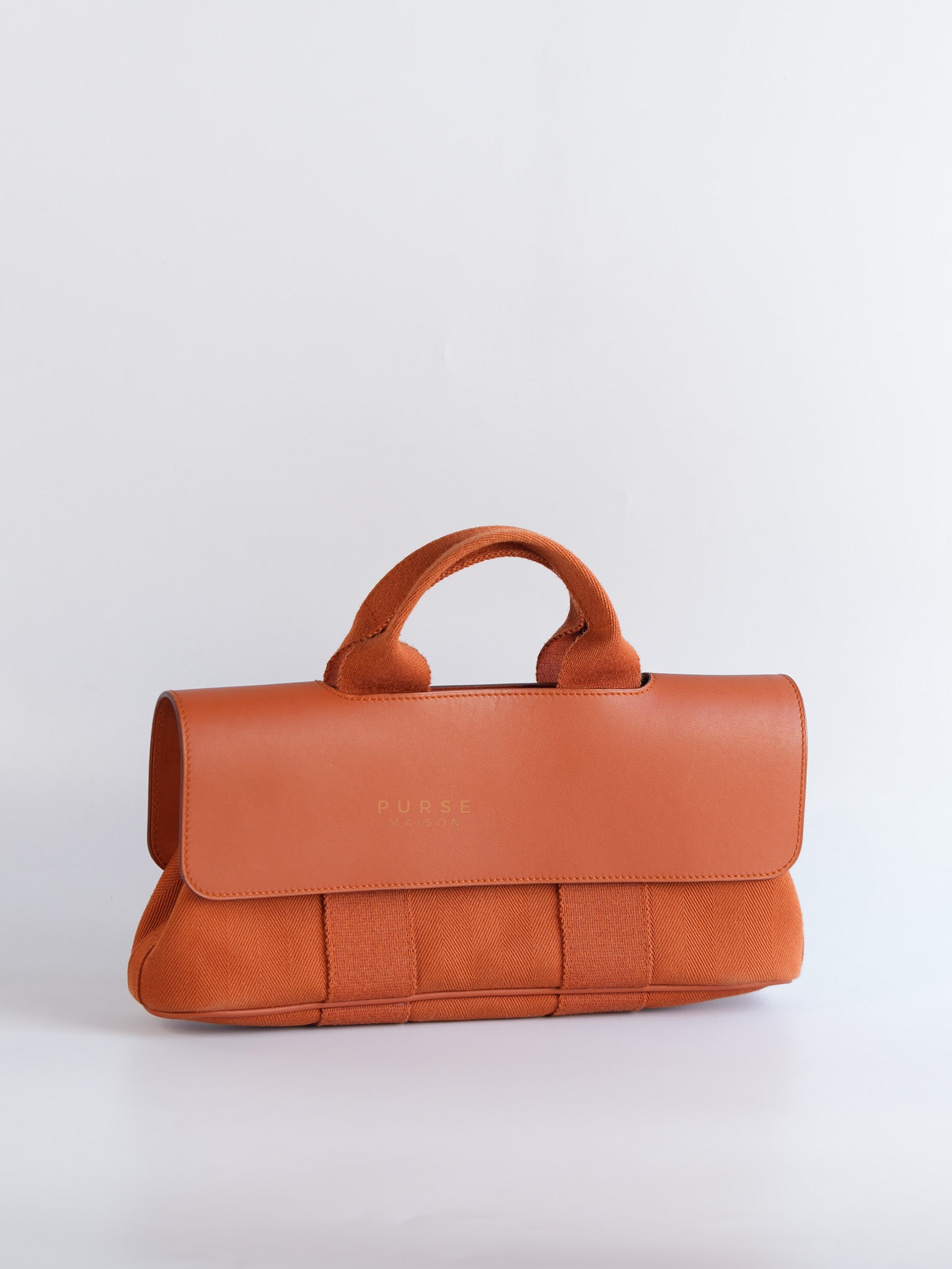 Valparaiso in Orange Canvas and Palladium Hardware | Purse Maison Luxury Bags Shop