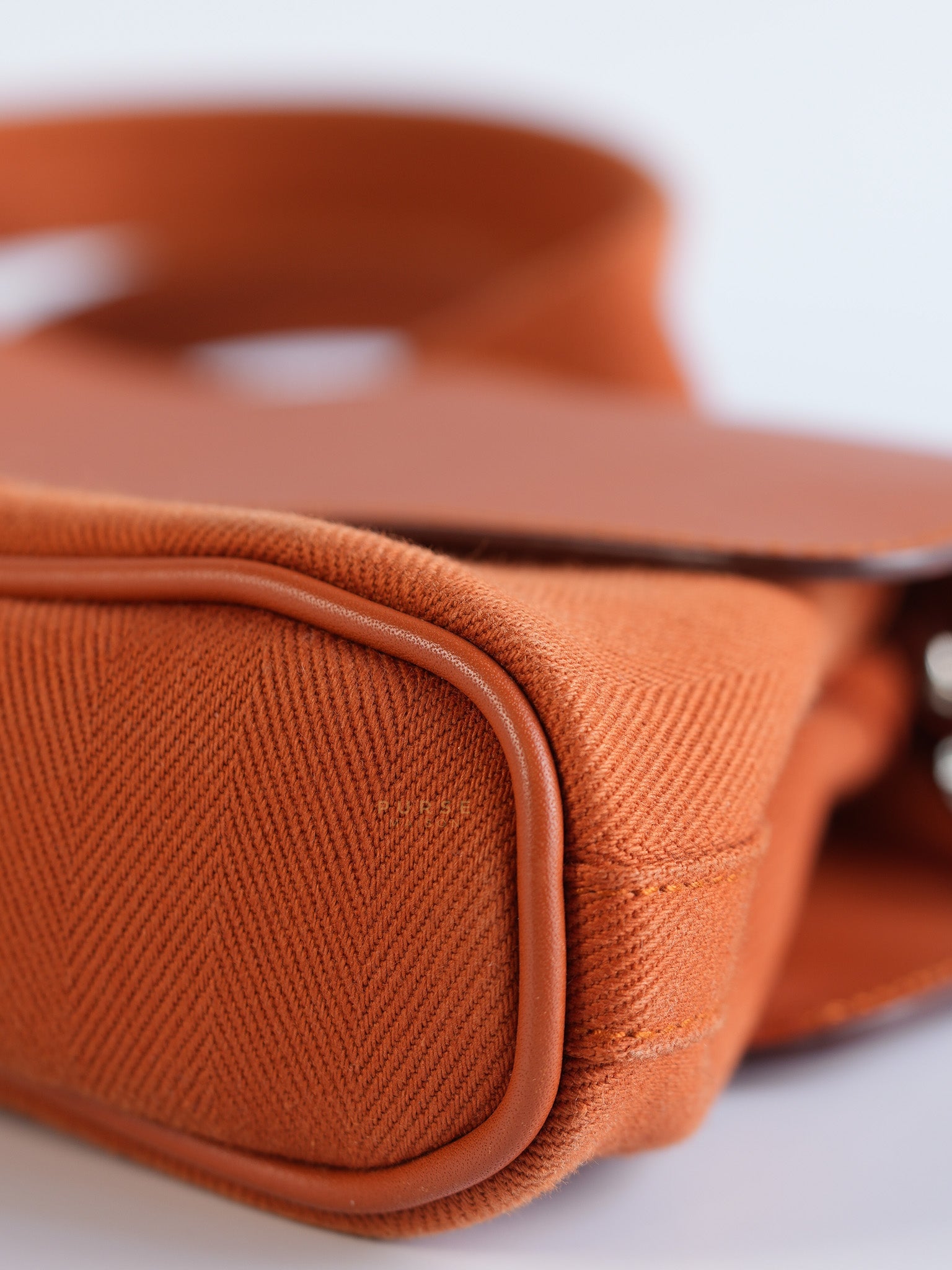 Valparaiso in Orange Canvas and Palladium Hardware | Purse Maison Luxury Bags Shop