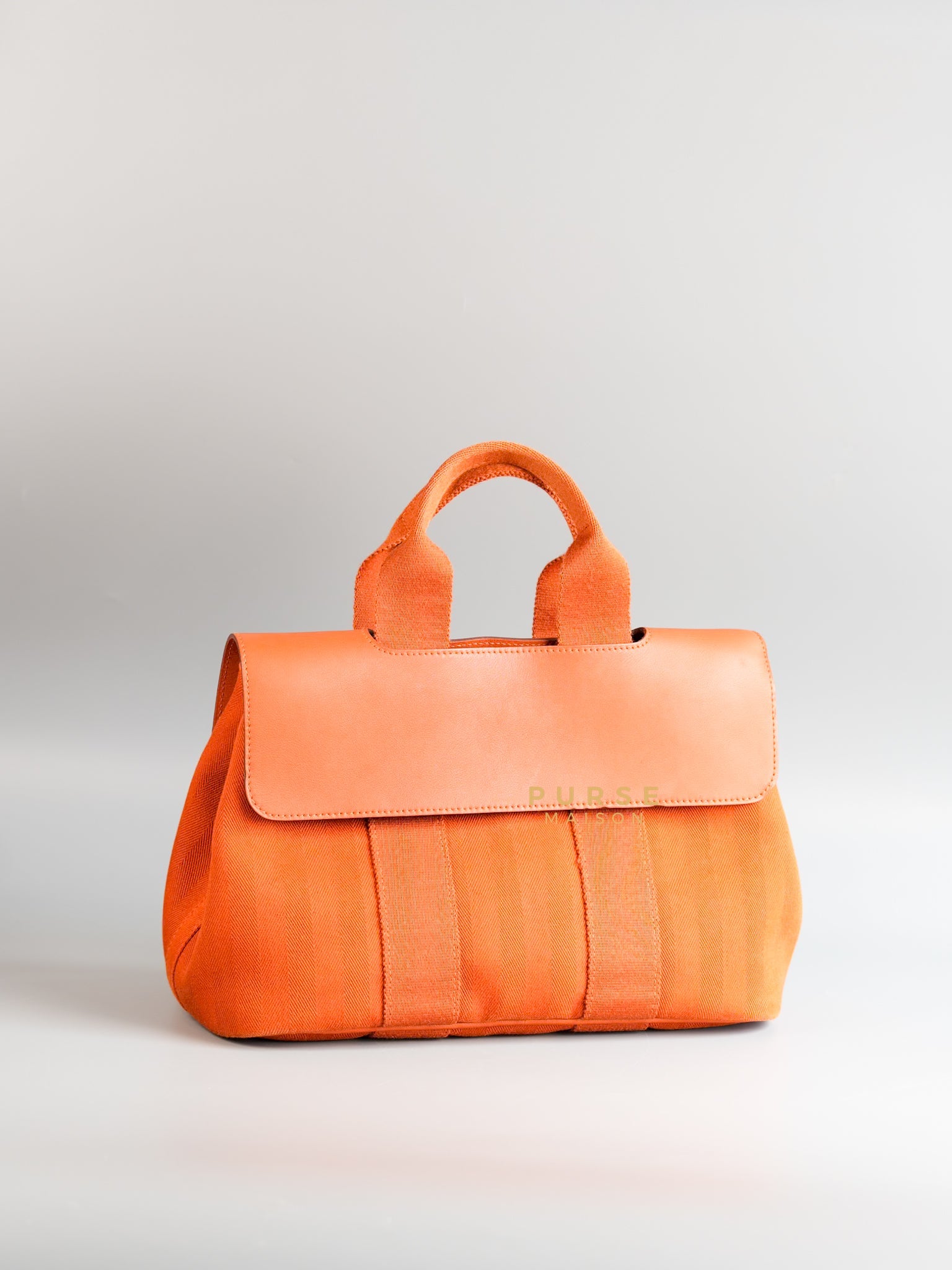 Valparaiso in Orange Canvas & Palladium Hardware Handbag | Purse Maison Luxury Bags Shop