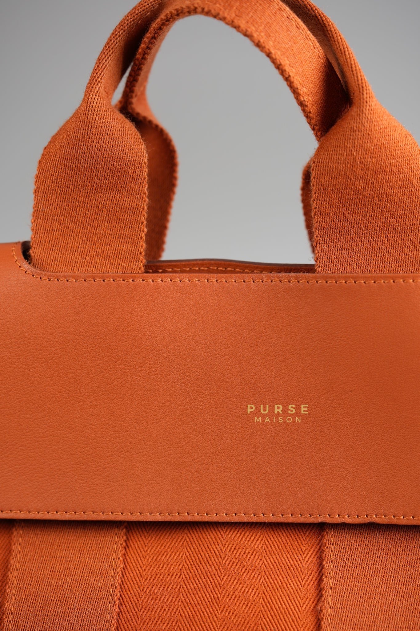 Valparaiso in Orange Canvas & Palladium Hardware Handbag | Purse Maison Luxury Bags Shop