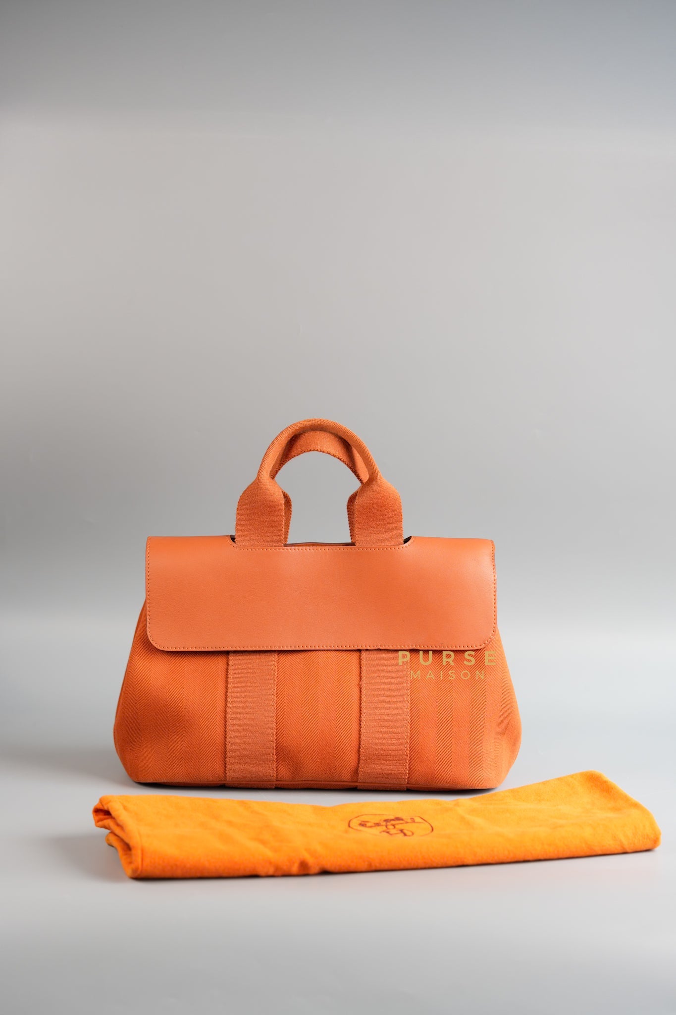 Valparaiso in Orange Canvas & Palladium Hardware Handbag | Purse Maison Luxury Bags Shop