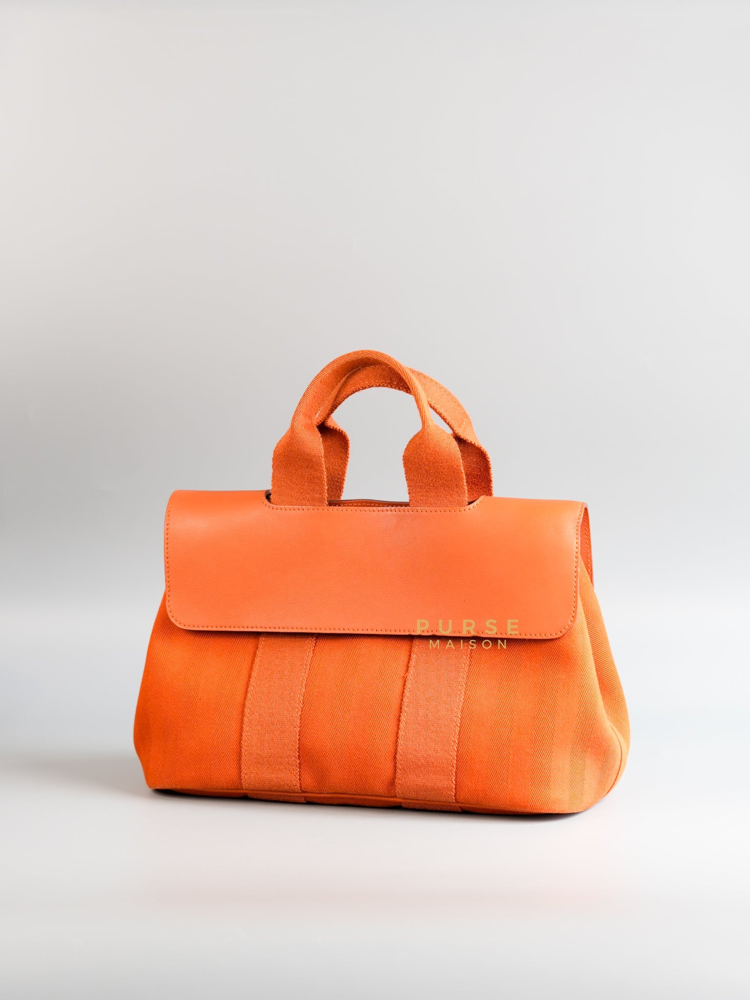 Valparaiso in Orange Canvas & Palladium Hardware Handbag | Purse Maison Luxury Bags Shop