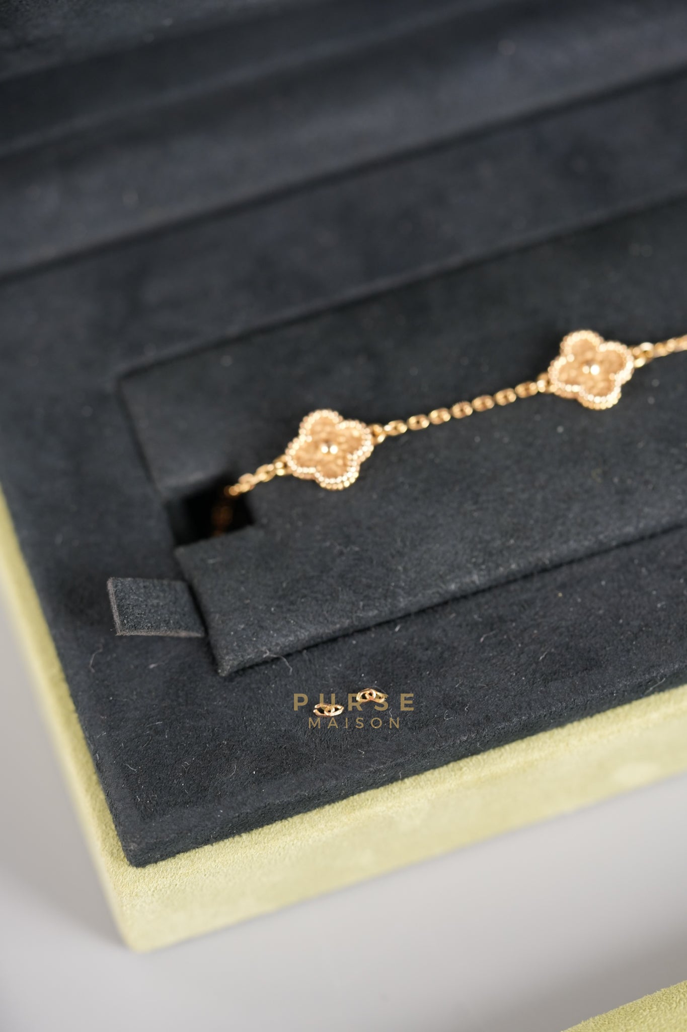 Van Cleef & Arpels Sweet Alhambra 18K Rose Gold Bracelet, 6 motifs | Purse Maison Luxury Bags Shop