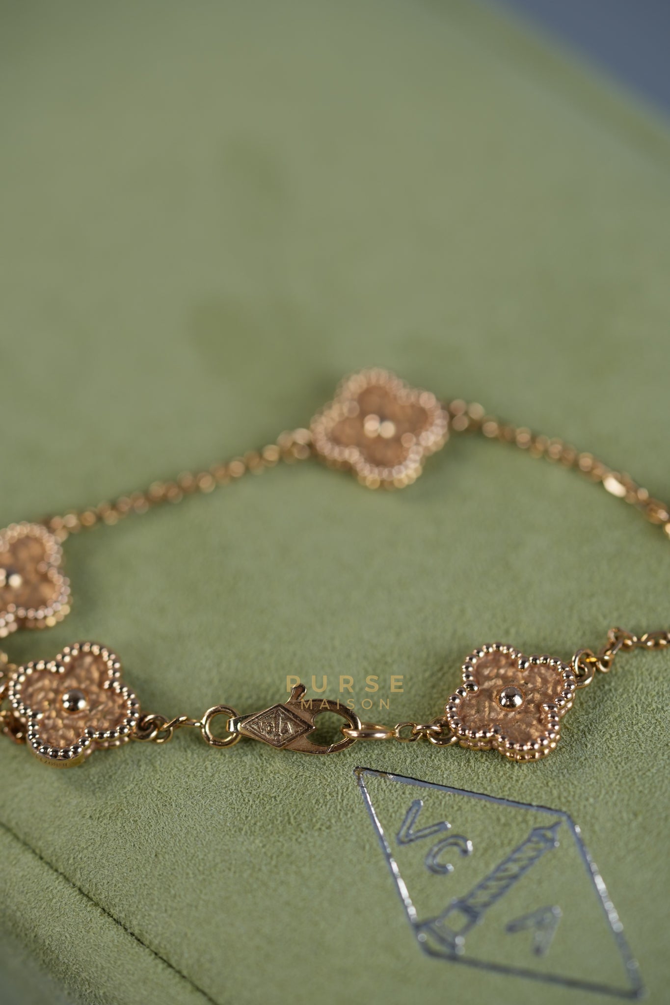 Van Cleef & Arpels Sweet Alhambra 18K Rose Gold Bracelet, 6 motifs | Purse Maison Luxury Bags Shop