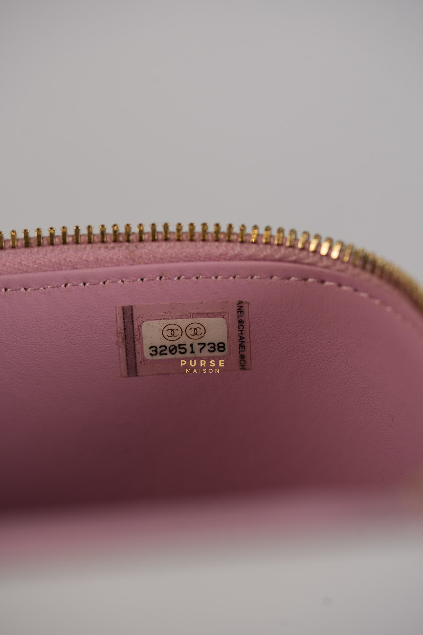 Vanity Case Top in Pink Caviar Leather and Aged Gold Hardware (Series 32) | Purse Maison Luxury Bags Shop