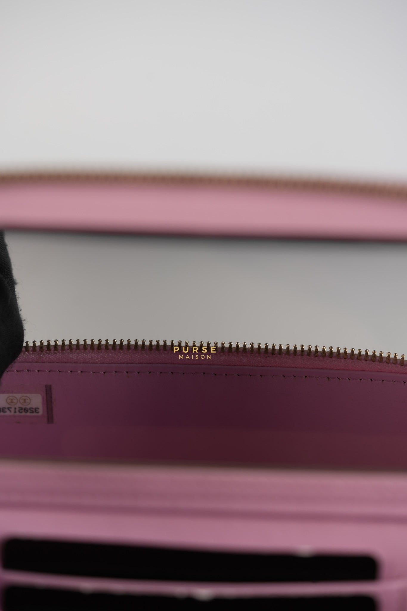 Vanity Case Top in Pink Caviar Leather and Aged Gold Hardware (Series 32) | Purse Maison Luxury Bags Shop