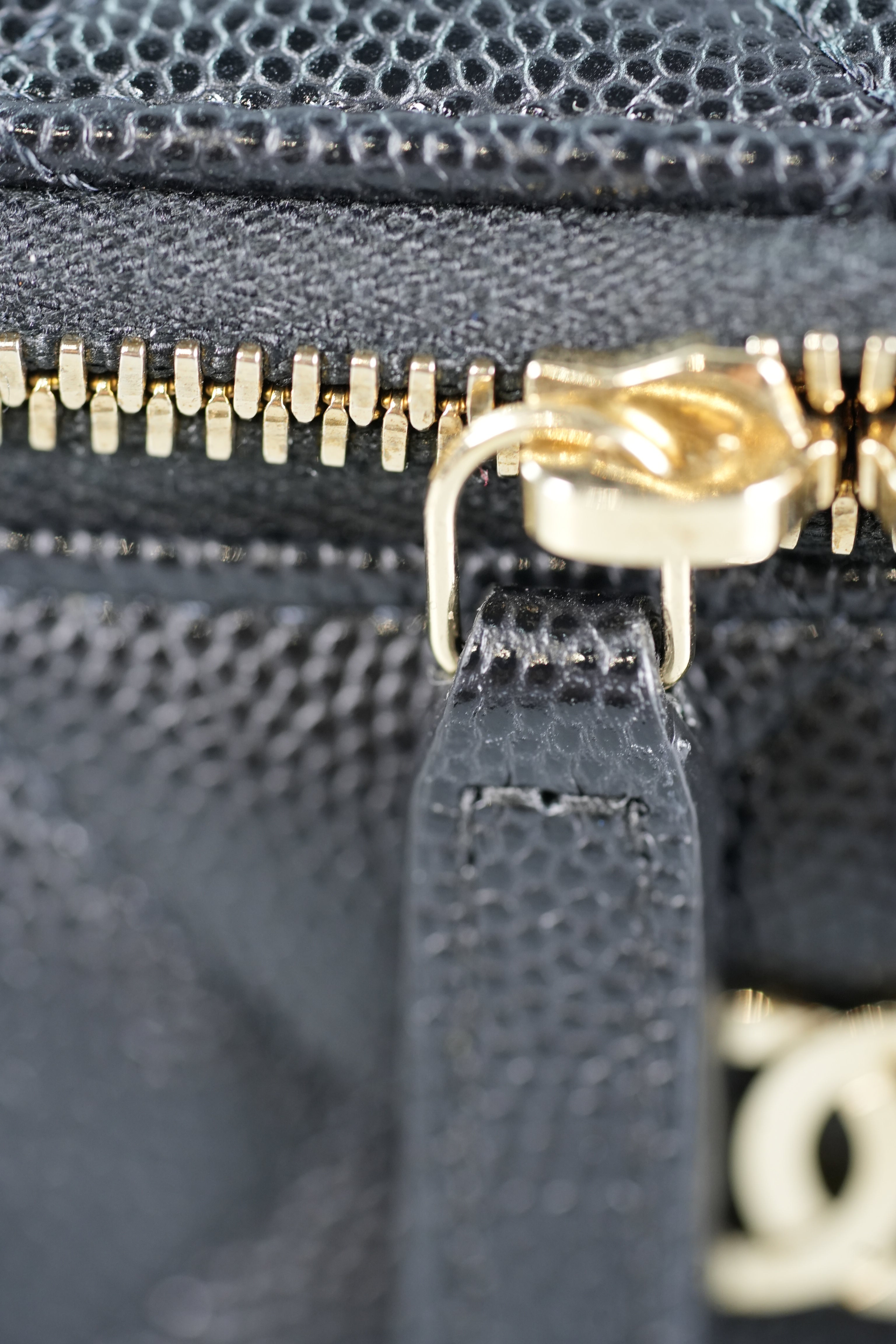 Vanity in Black Quilted Caviar & Light Gold Hardware Series 32 | Purse Maison Luxury Bags Shop