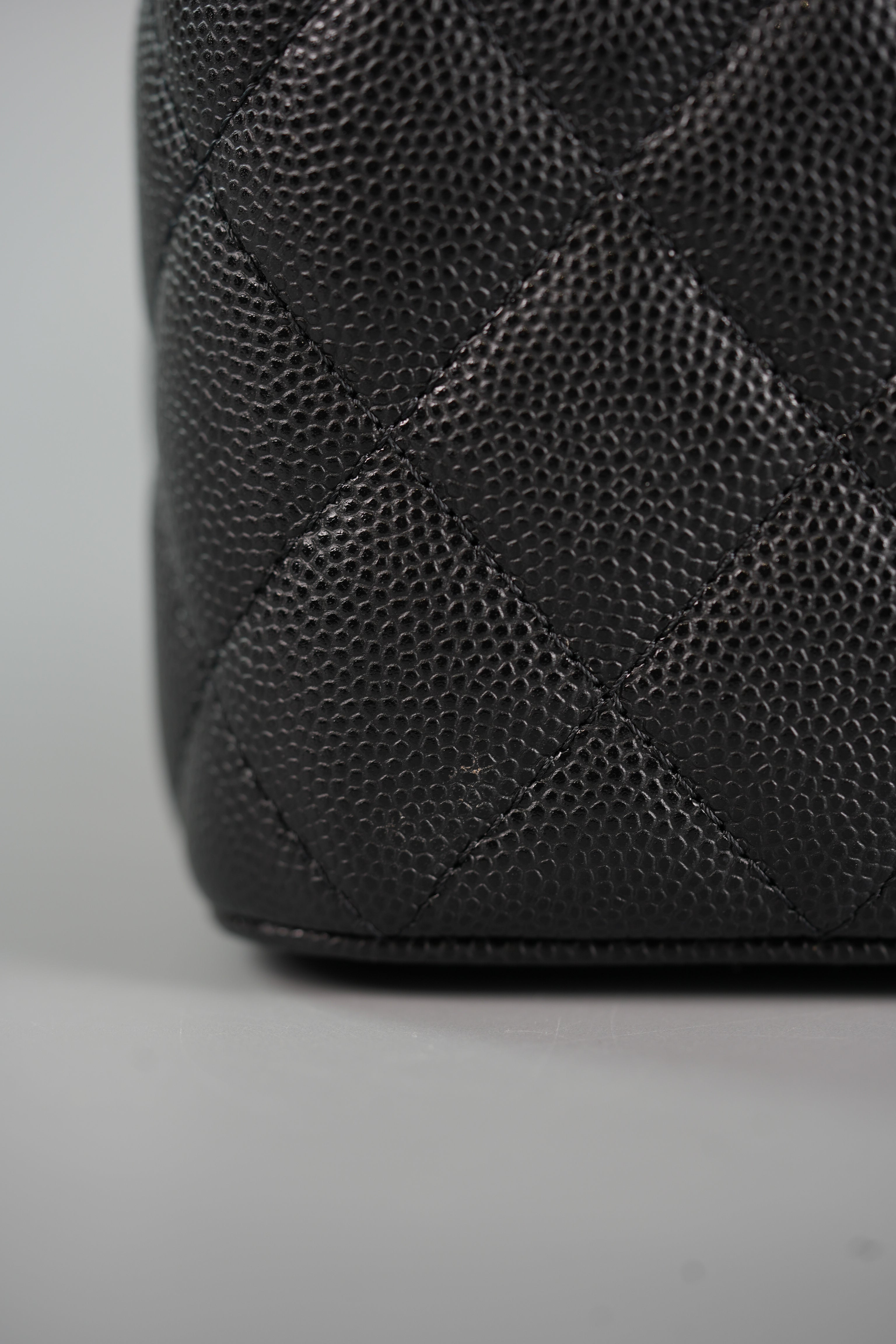 Vanity in Black Quilted Caviar & Light Gold Hardware Series 32 | Purse Maison Luxury Bags Shop