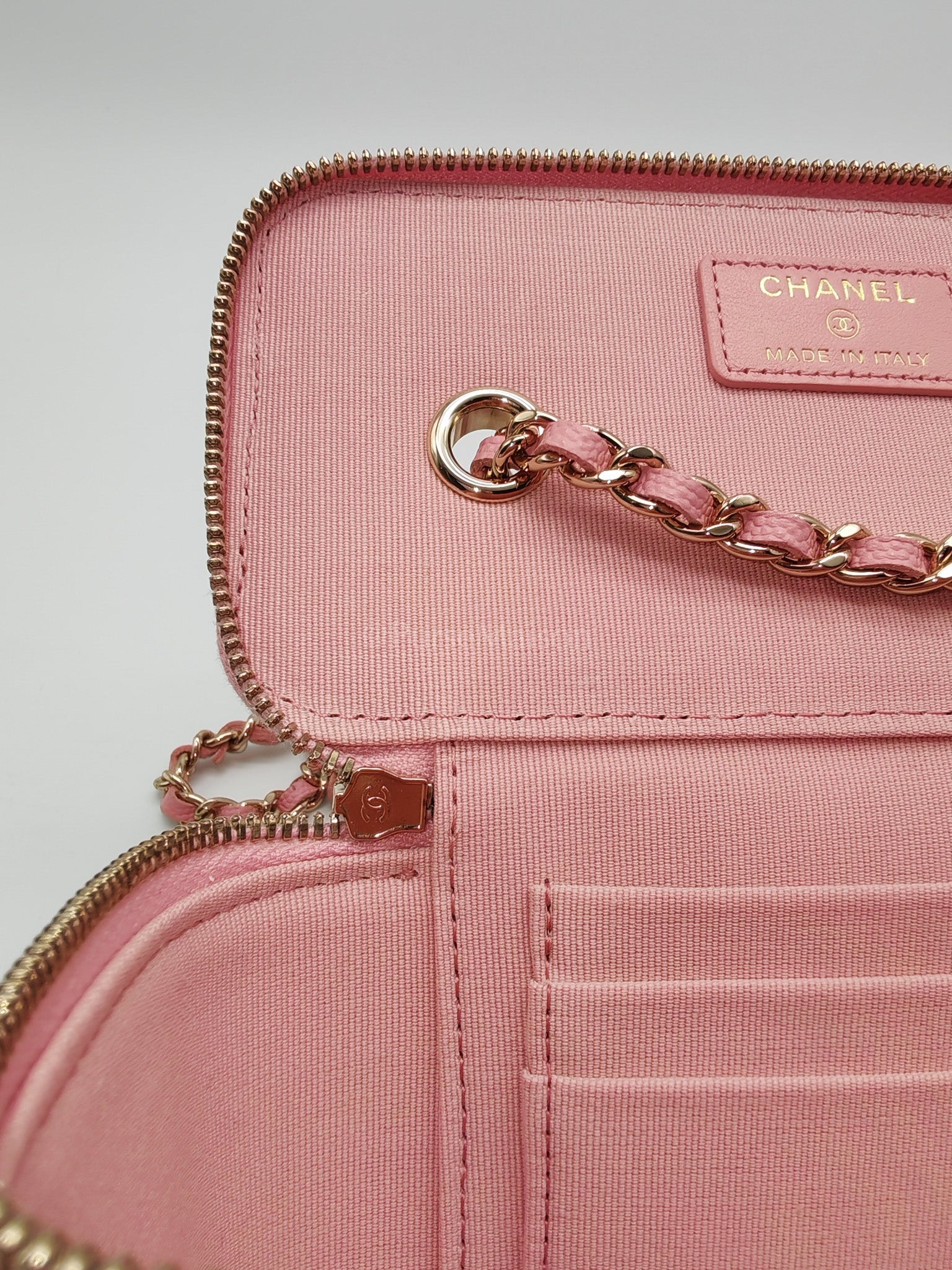Vanity in Rose Pink Quilted Caviar Leather and Light Gold Hardware Series 31 | Purse Maison Luxury Bags Shop