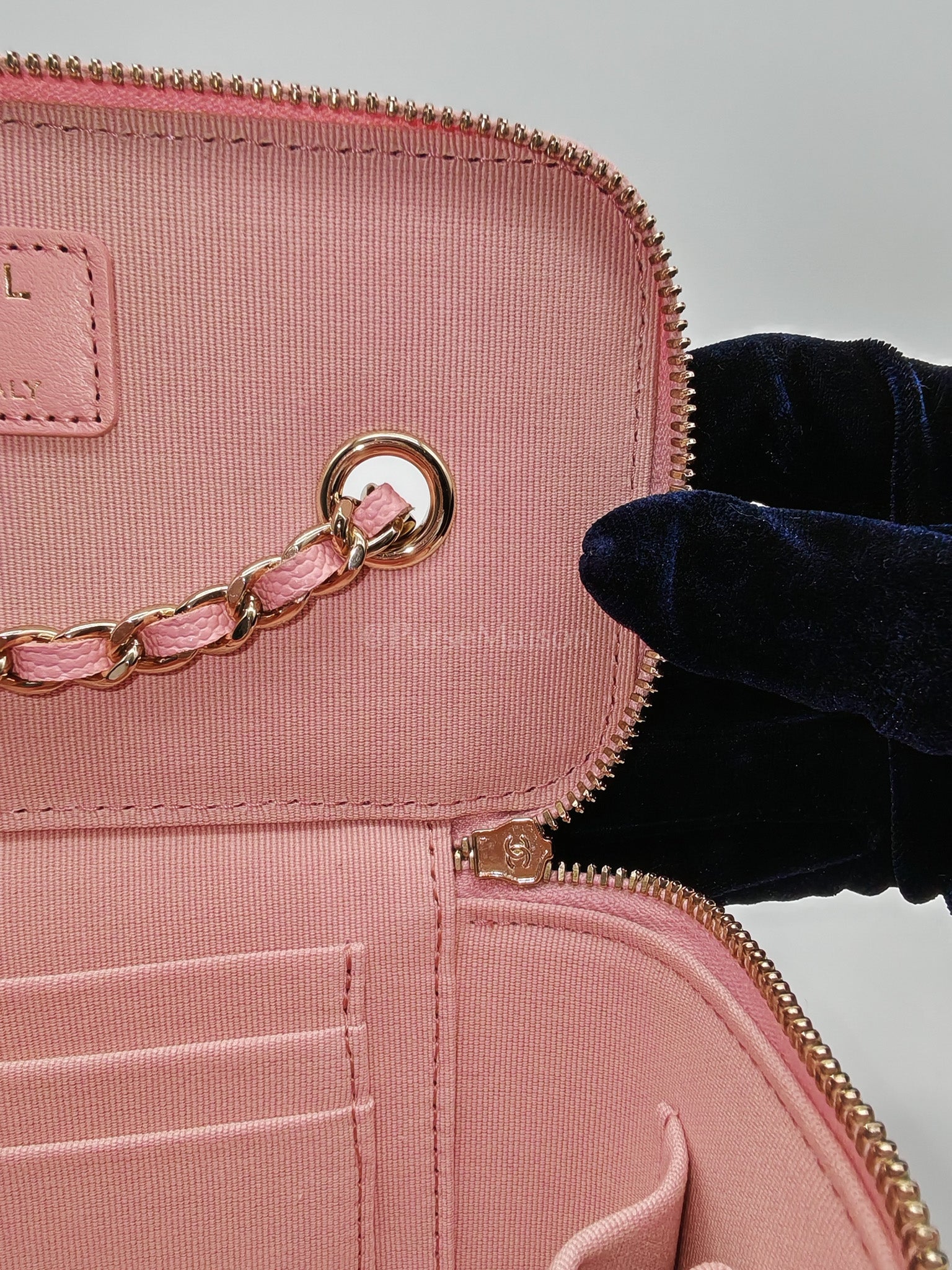 Vanity in Rose Pink Quilted Caviar Leather and Light Gold Hardware Series 31 | Purse Maison Luxury Bags Shop