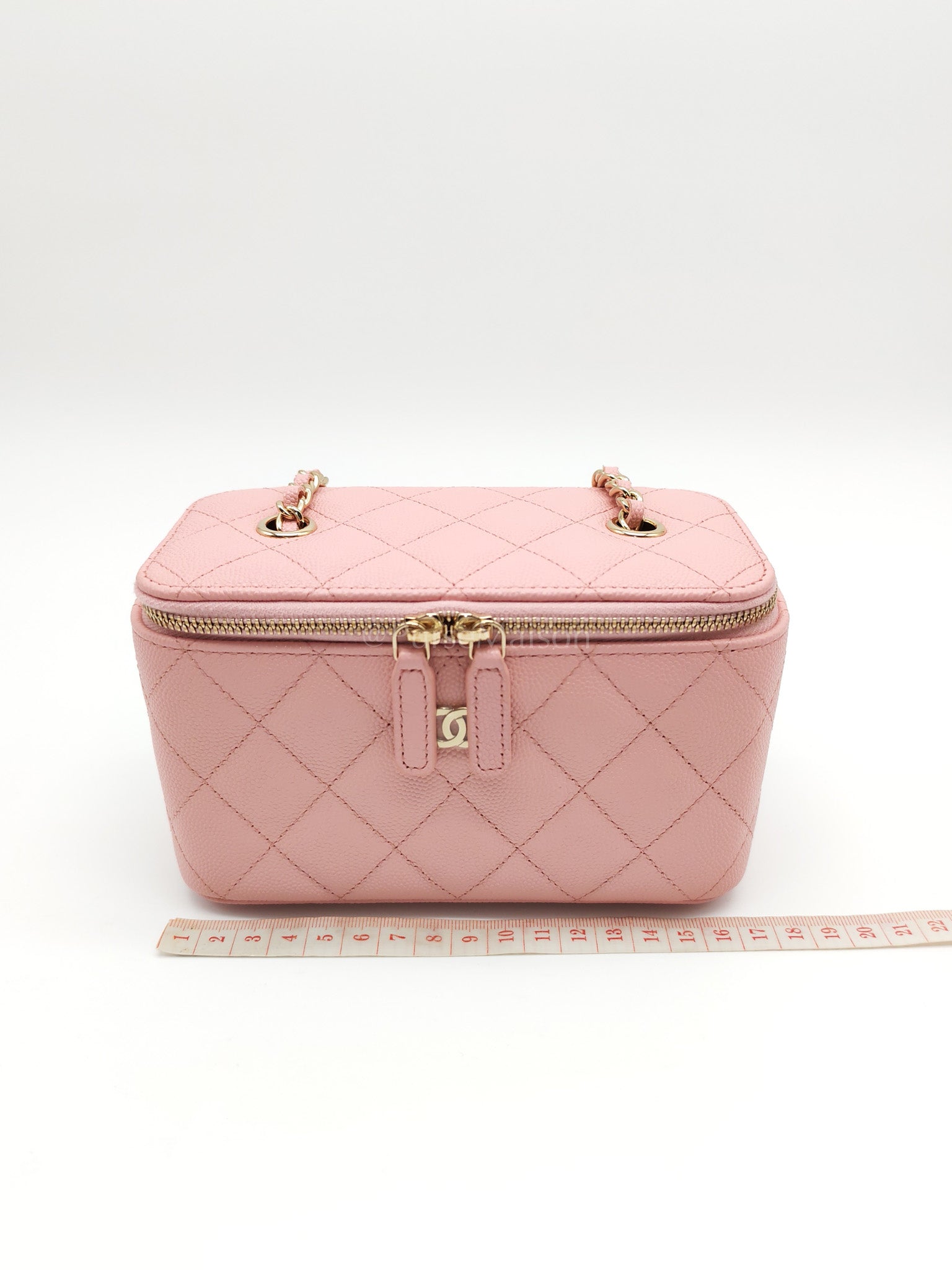 Vanity in Rose Pink Quilted Caviar Leather and Light Gold Hardware Series 31 | Purse Maison Luxury Bags Shop