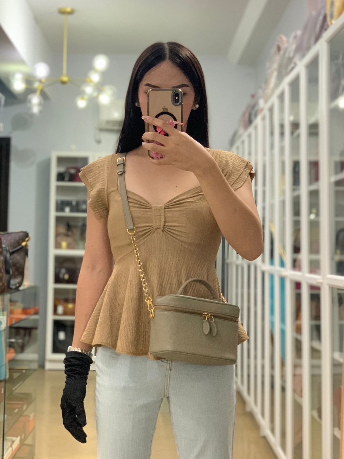 Vanity Monogram in Tourterelle Empreinte Leather (Date Code: FK0221) | Purse Maison Luxury Bags Shop