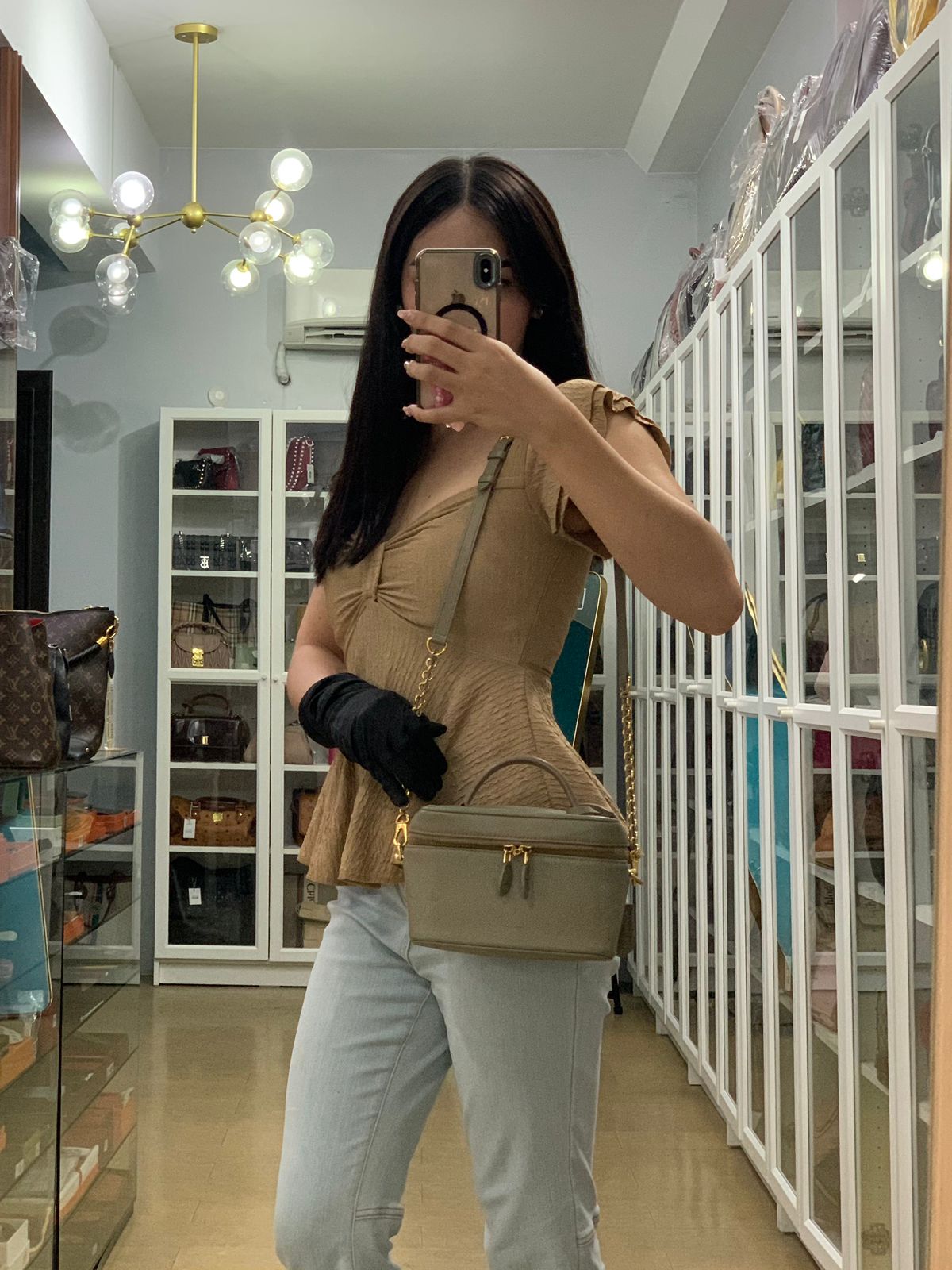 Vanity Monogram in Tourterelle Empreinte Leather (Date Code: FK0221) | Purse Maison Luxury Bags Shop