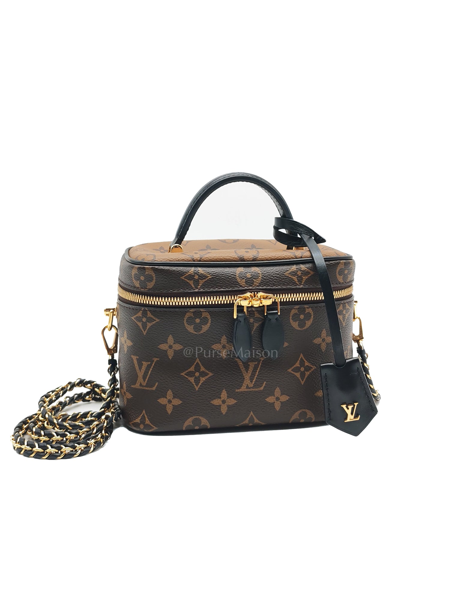 Vanity Top Handle in Monogram Canvas Shoulder Bag (Microchip) | Purse Maison Luxury Bags Shop