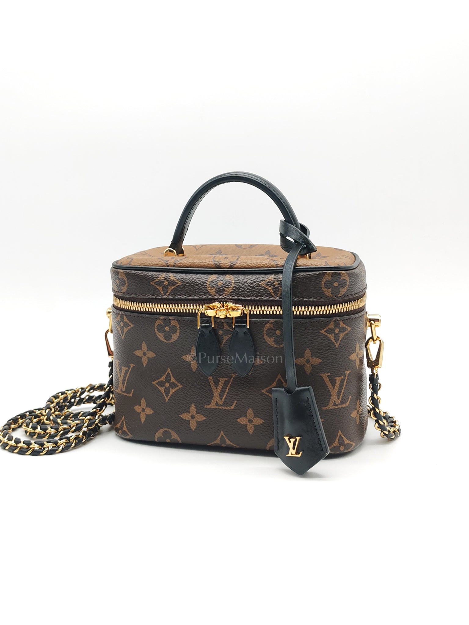 Vanity Top Handle in Monogram Canvas Shoulder Bag (Microchip) | Purse Maison Luxury Bags Shop
