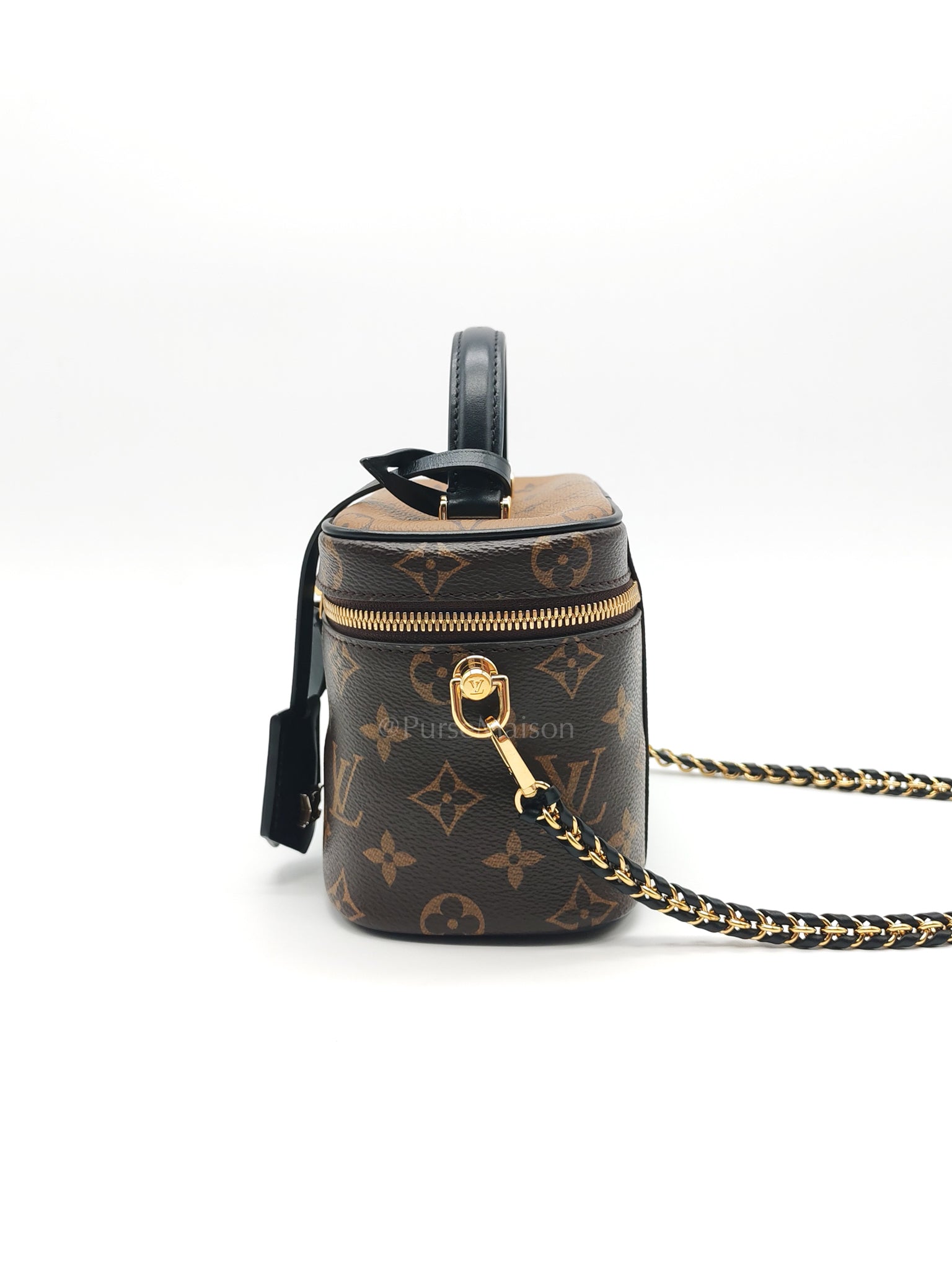 Vanity Top Handle in Monogram Canvas Shoulder Bag (Microchip) | Purse Maison Luxury Bags Shop