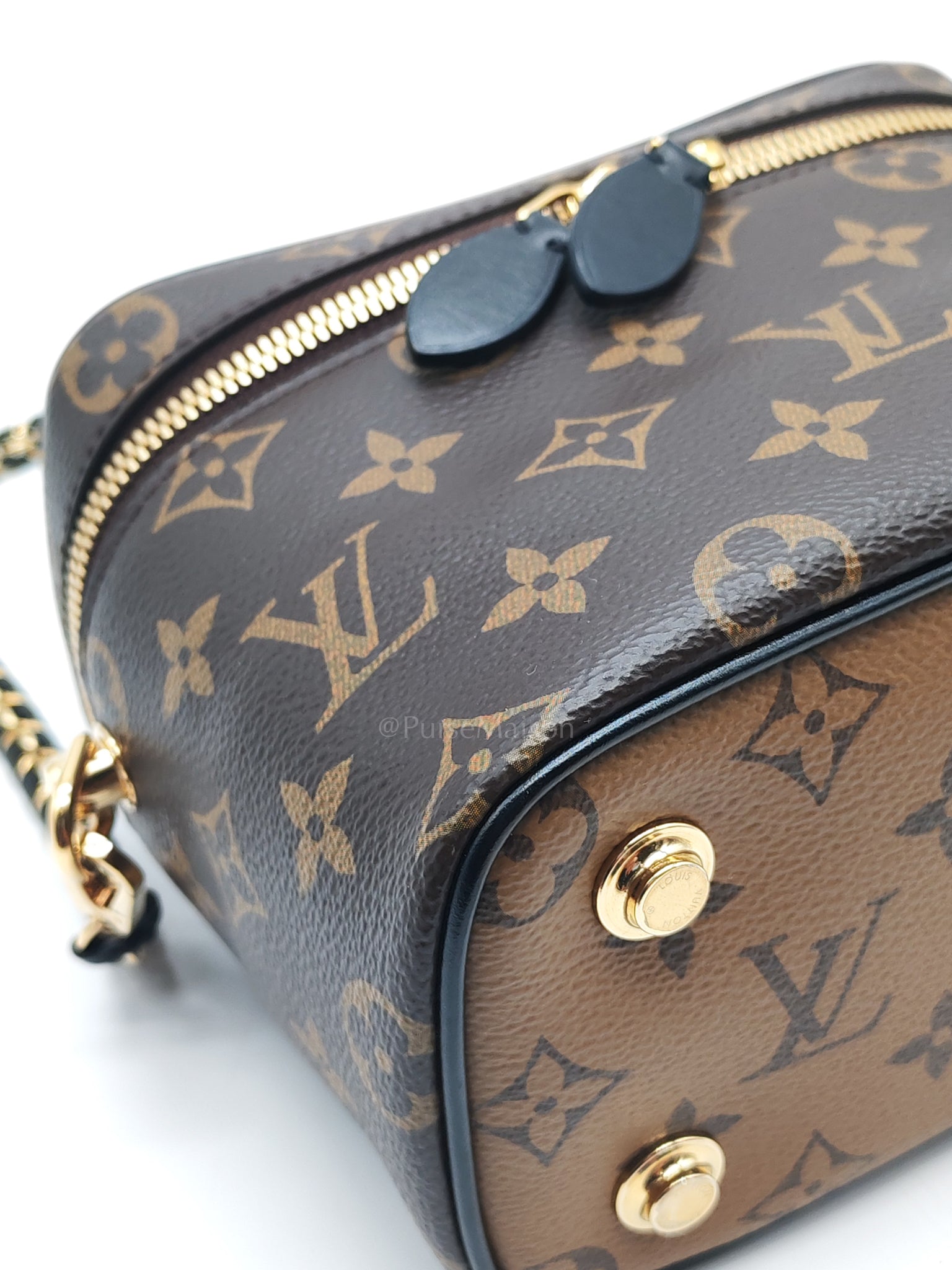Vanity Top Handle in Monogram Canvas Shoulder Bag (Microchip) | Purse Maison Luxury Bags Shop