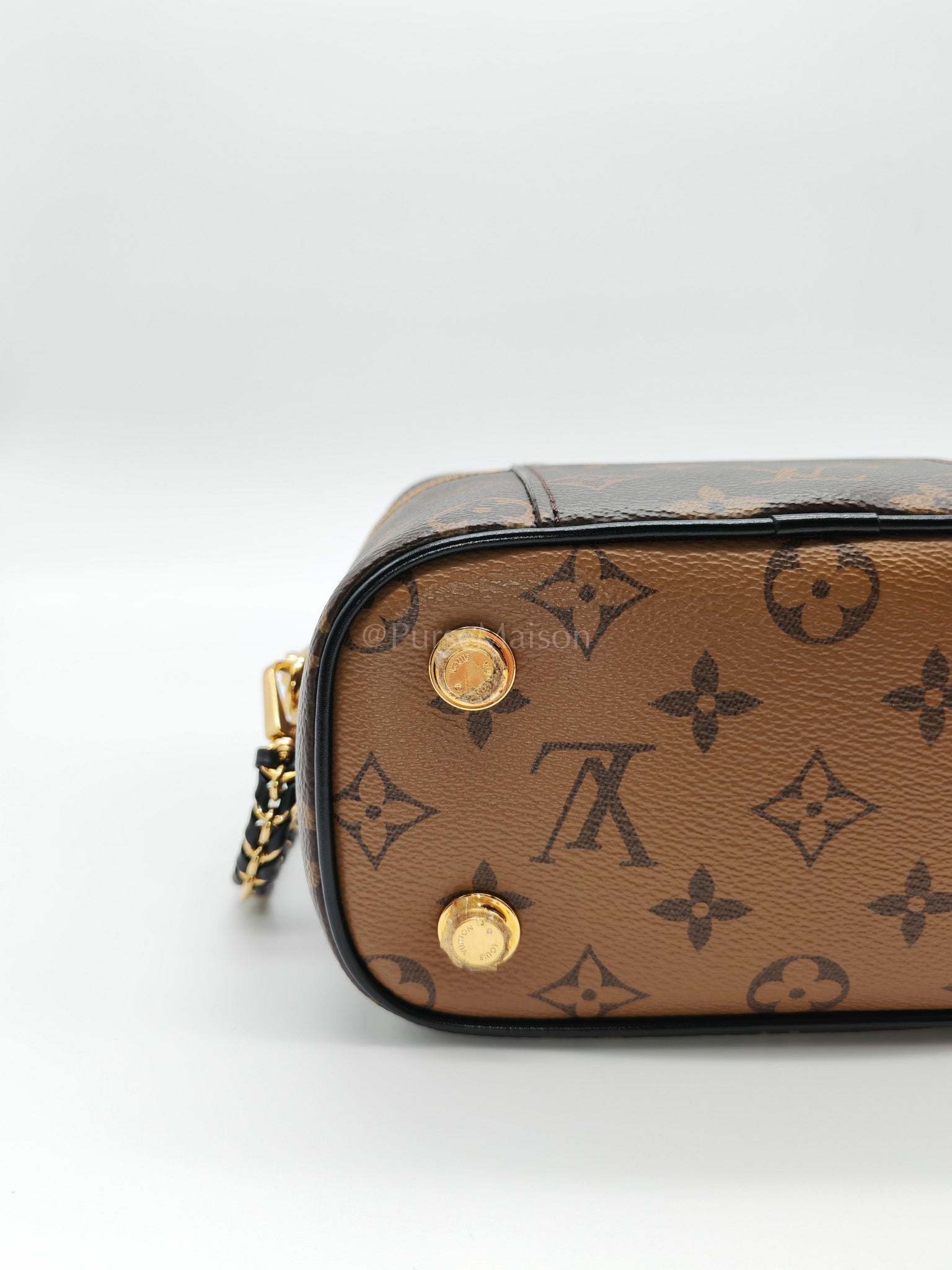 Vanity Top Handle PM in Reverse Monogram Canvas Shoulder Bag (Microchip) | Purse Maison Luxury Bags Shop