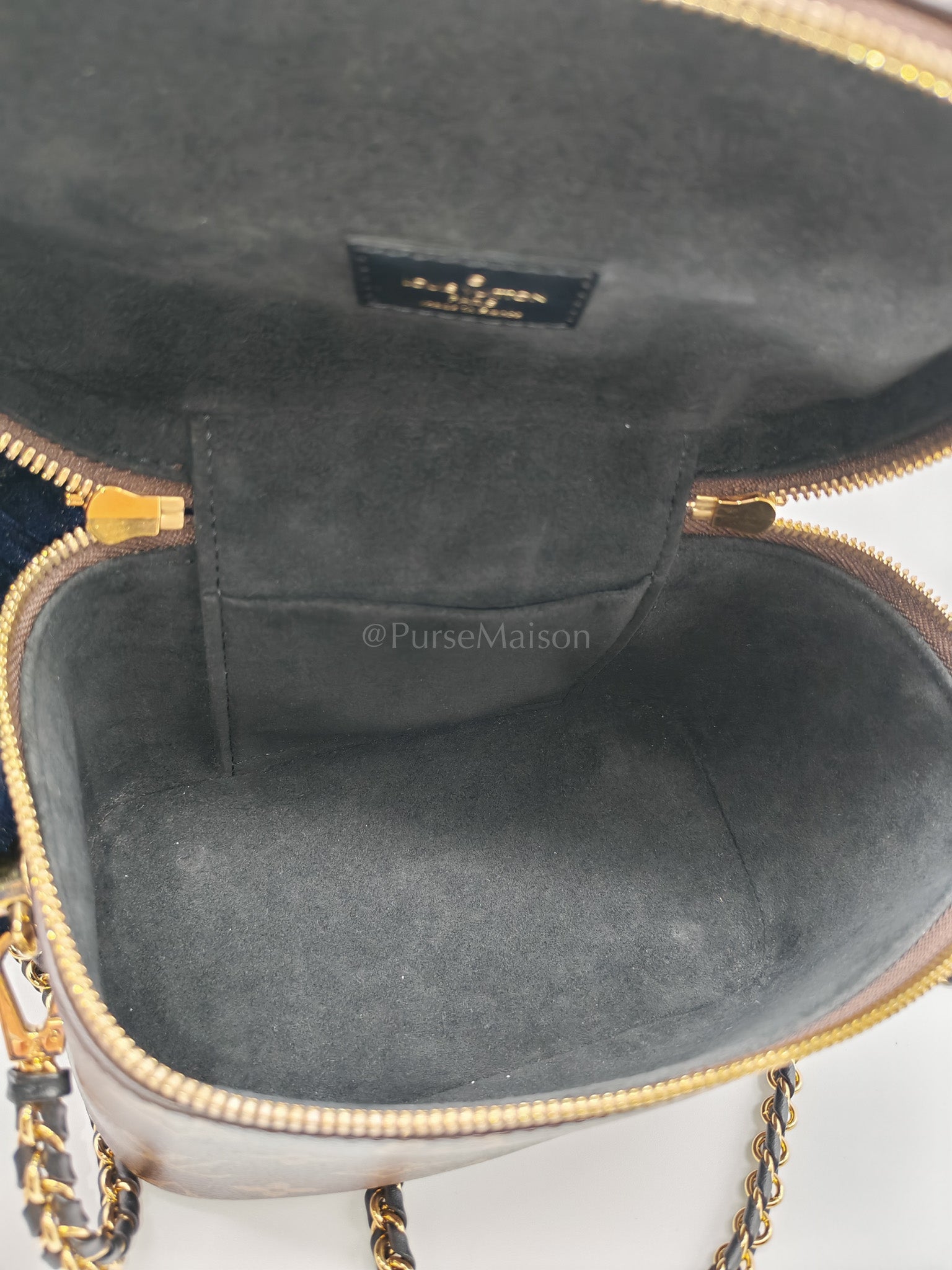 Vanity Top Handle PM in Reverse Monogram Canvas Shoulder Bag (Microchip) | Purse Maison Luxury Bags Shop