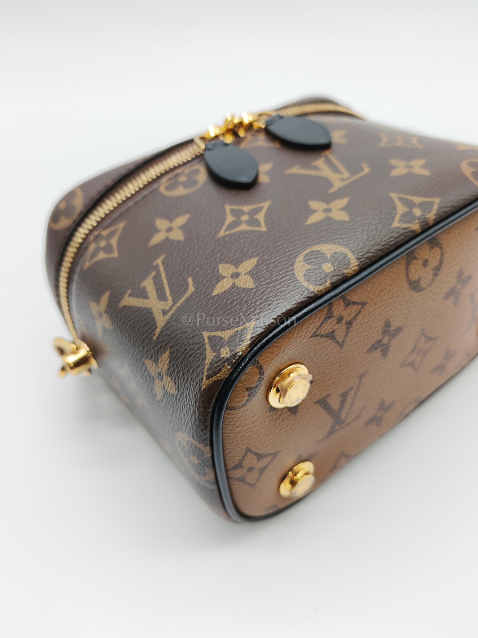 Vanity Top Handle PM in Reverse Monogram Canvas Shoulder Bag (Microchip) | Purse Maison Luxury Bags Shop