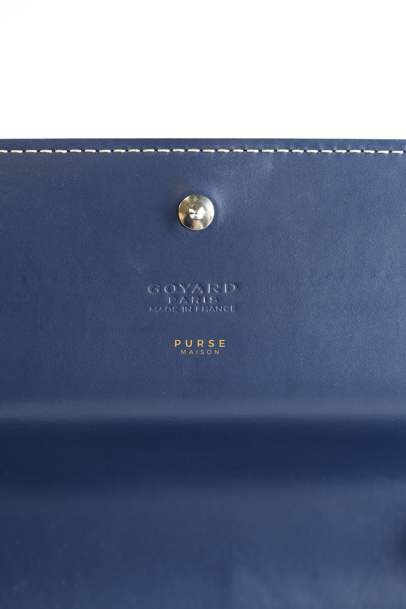 Varenne Wallet on Chain in Navy Blue | Purse Maison Luxury Bags Shop