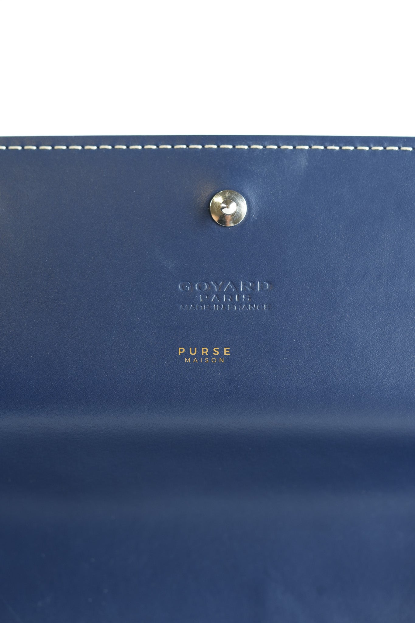 Varenne Wallet on Chain in Navy Blue | Purse Maison Luxury Bags Shop