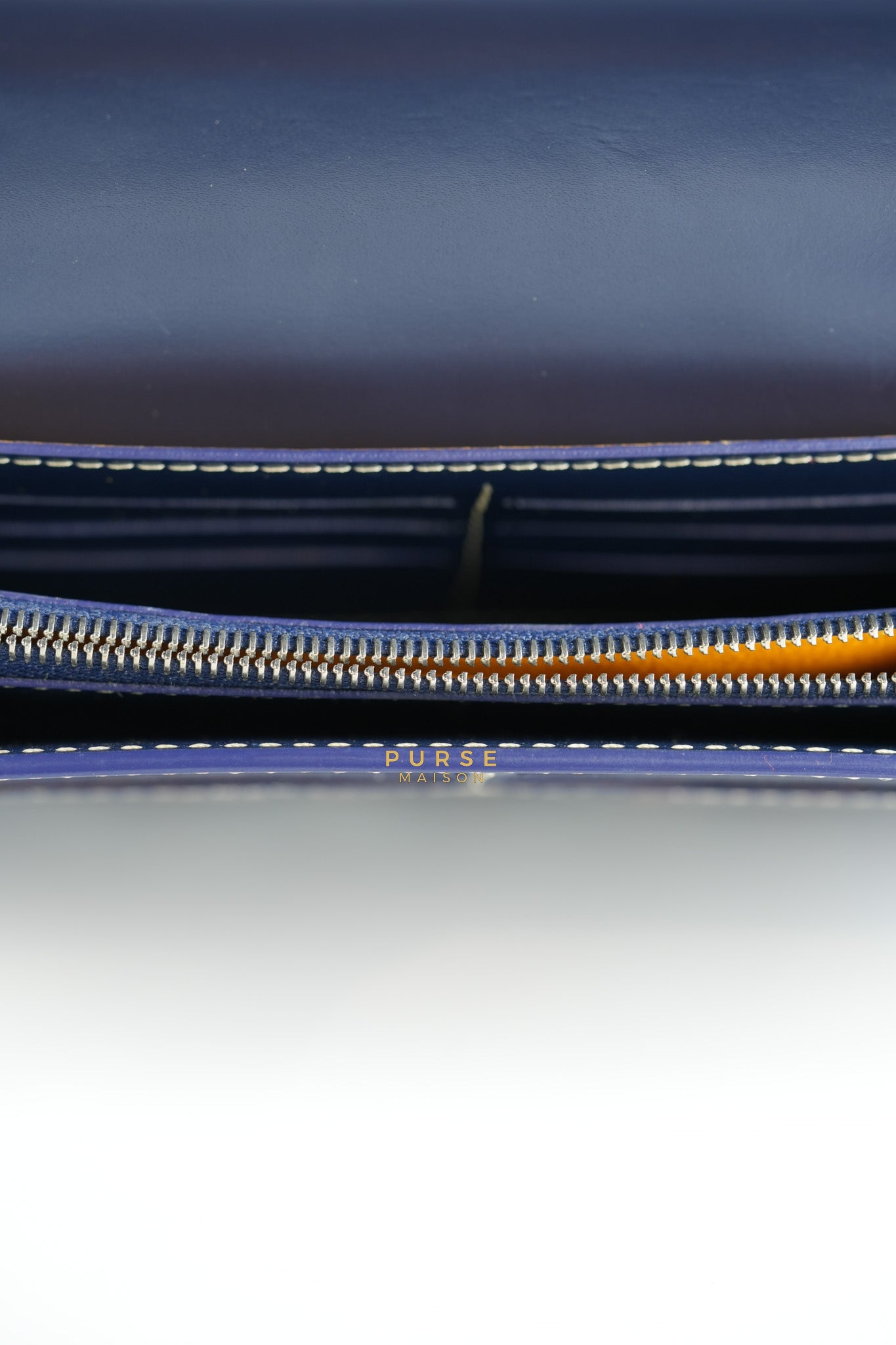 Varenne Wallet on Chain in Navy Blue | Purse Maison Luxury Bags Shop