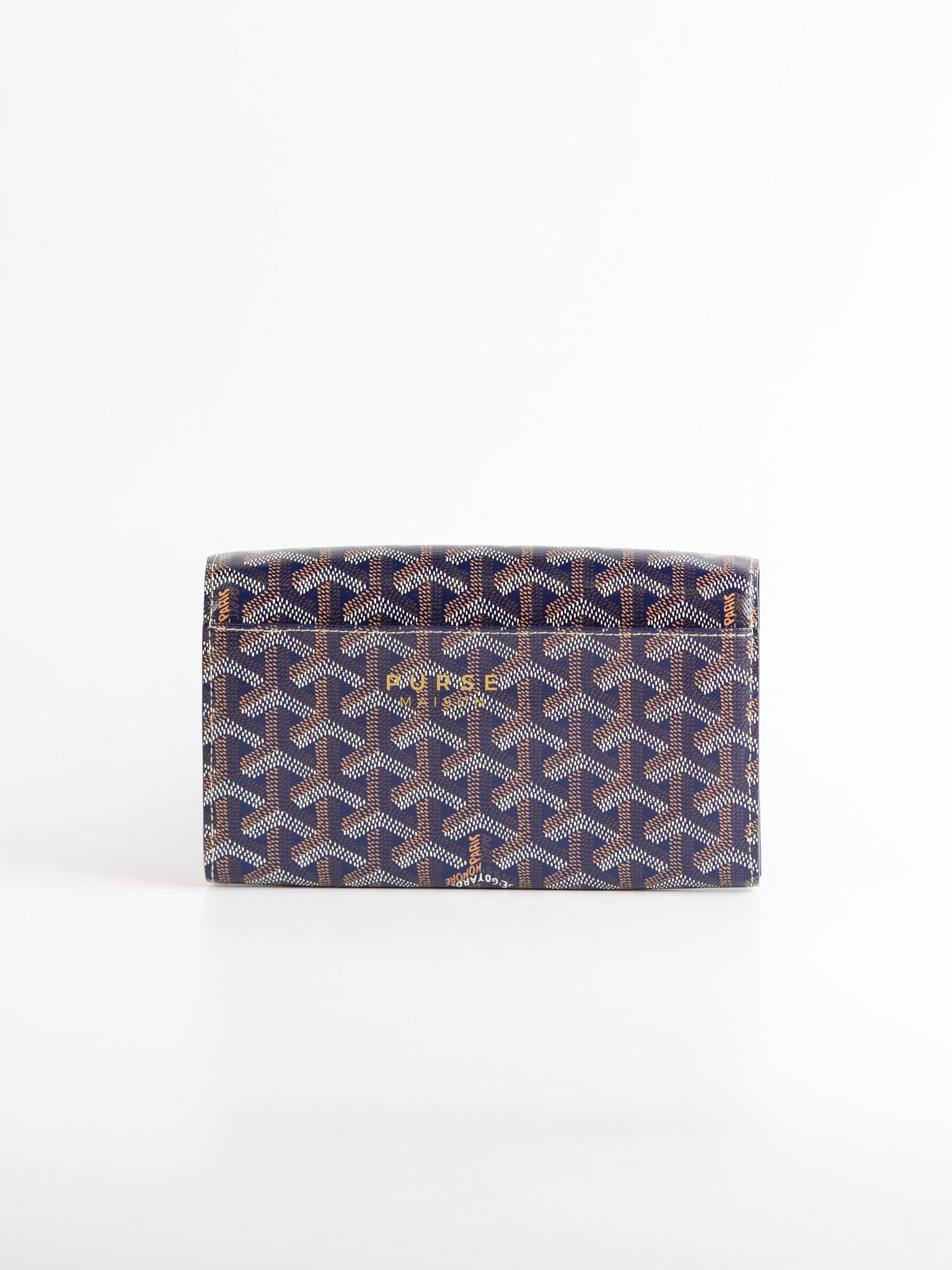 Varenne Wallet on Chain in Navy Blue | Purse Maison Luxury Bags Shop