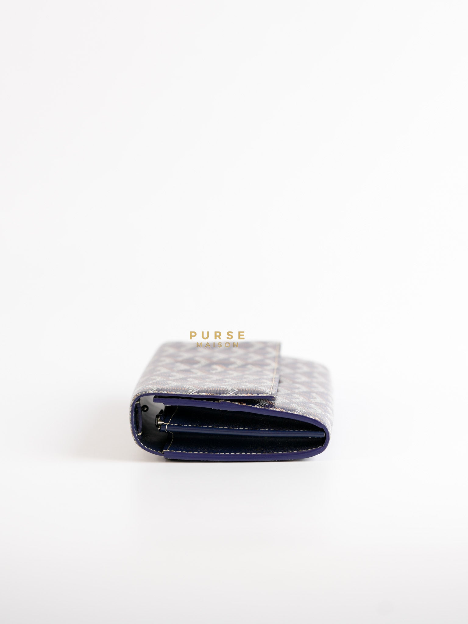 Varenne Wallet on Chain in Navy Blue | Purse Maison Luxury Bags Shop